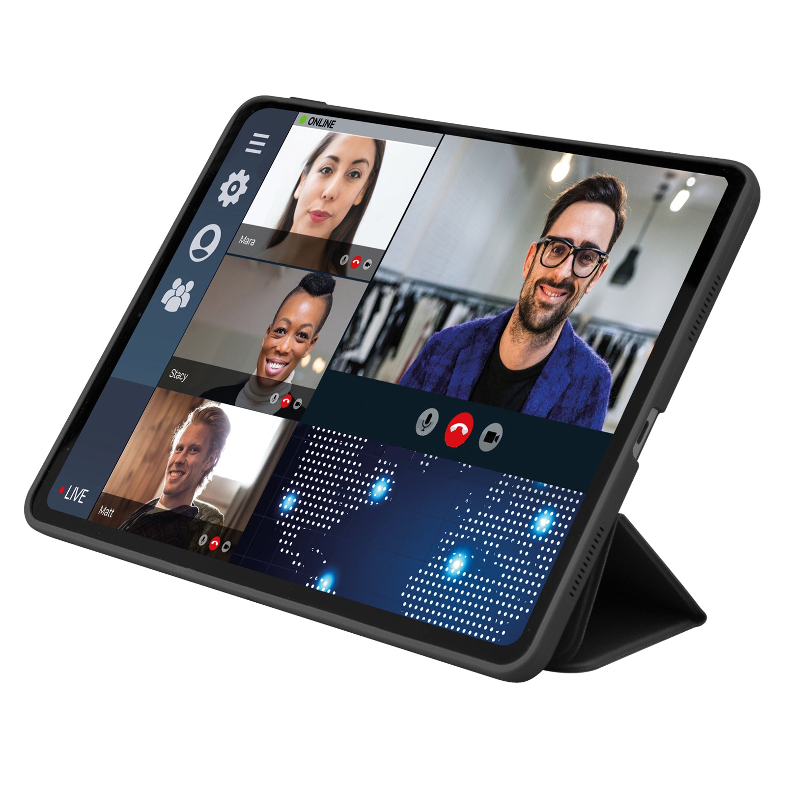 Custodia Book Pro con supporto a leggio per iPad Pro 12" 2021/12.9" 2022