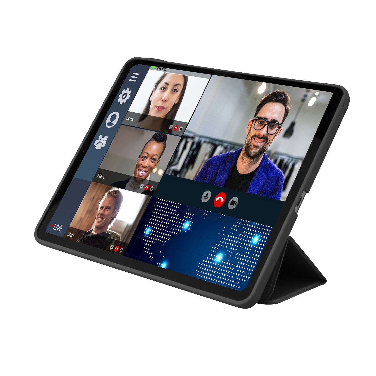 Funda Book Pro con soporte de atril para Samsung Tab S8 2022