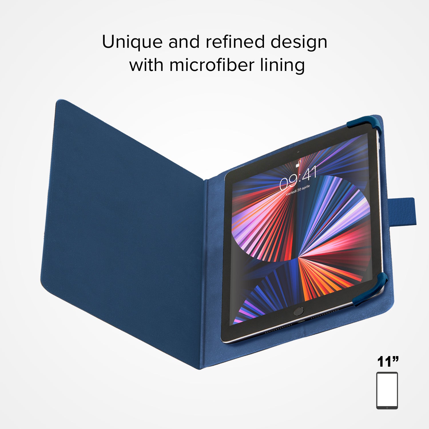 All-purpose book case with stand for tablet from 9" to 11"