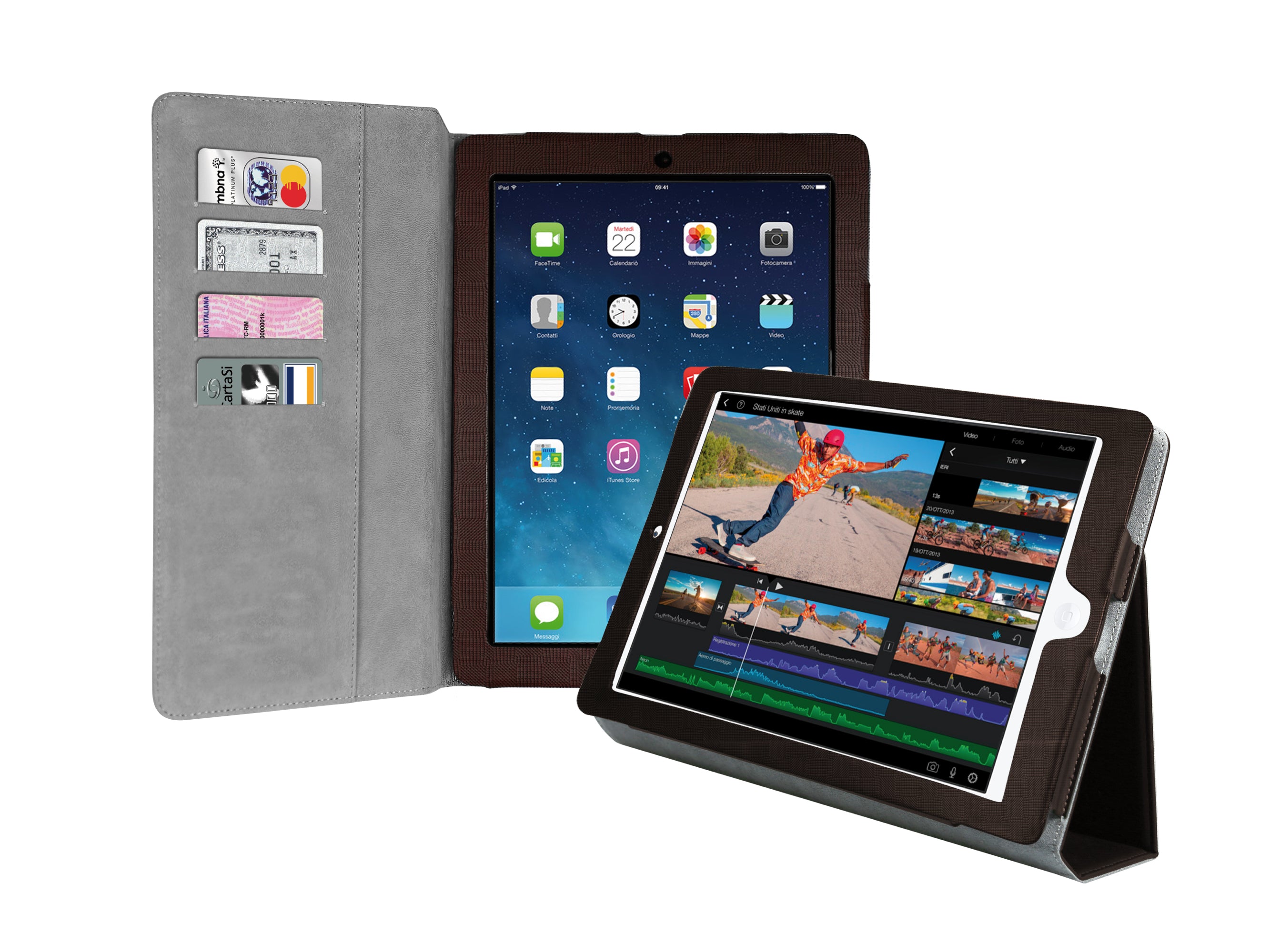 Bookstyle case for iPad Air, iPad Air 2, iPad 9.7 2017