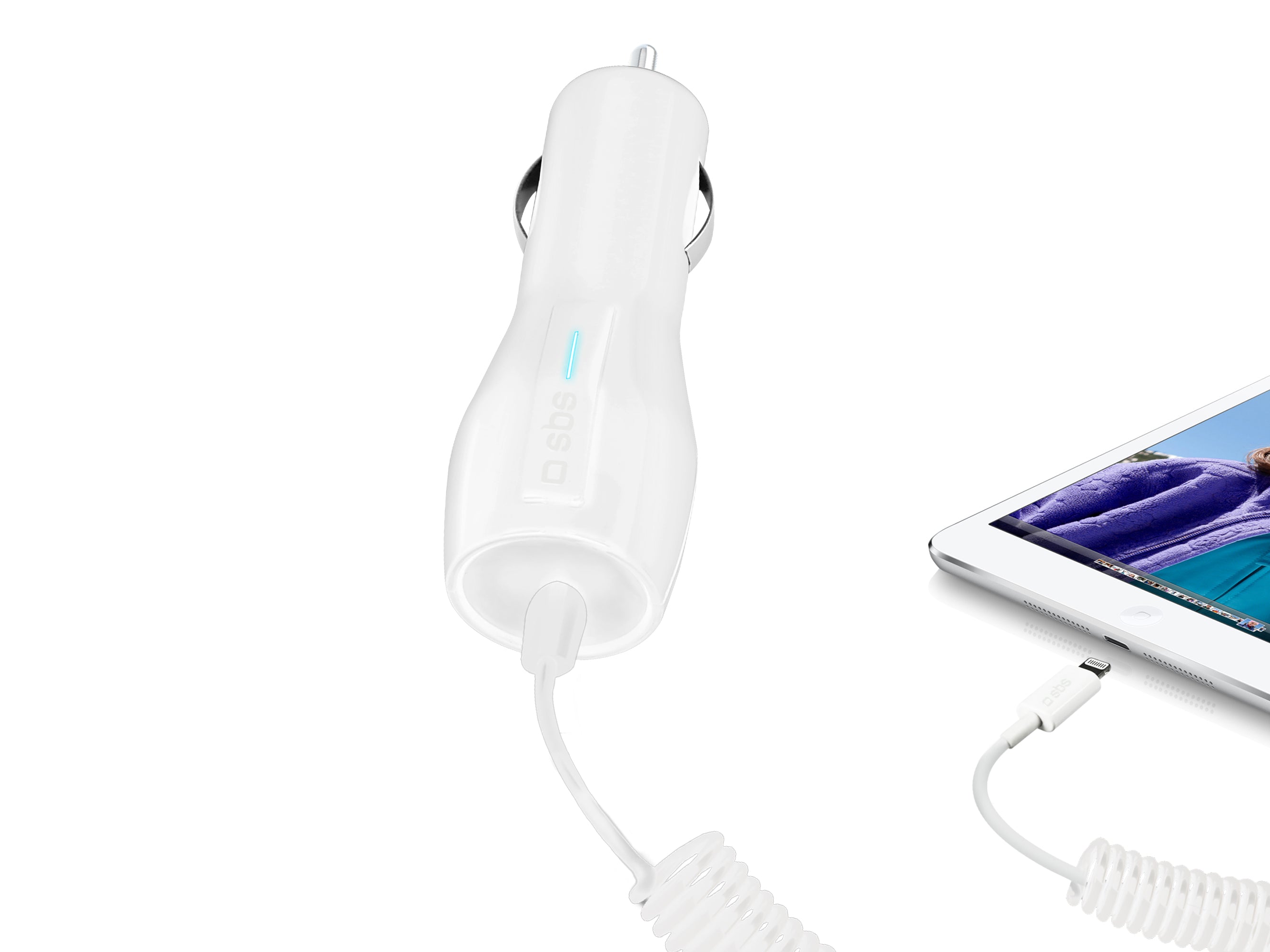 Car charger for iPad and iPhone with Lightning connector 2.1A