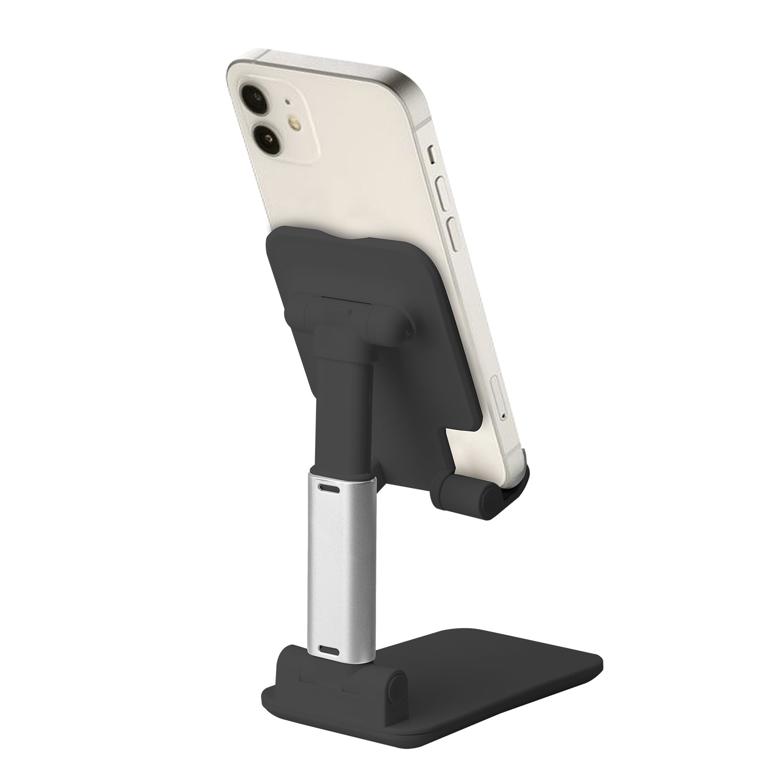 Portable desktop stand for smartphones and tablets up to 12"