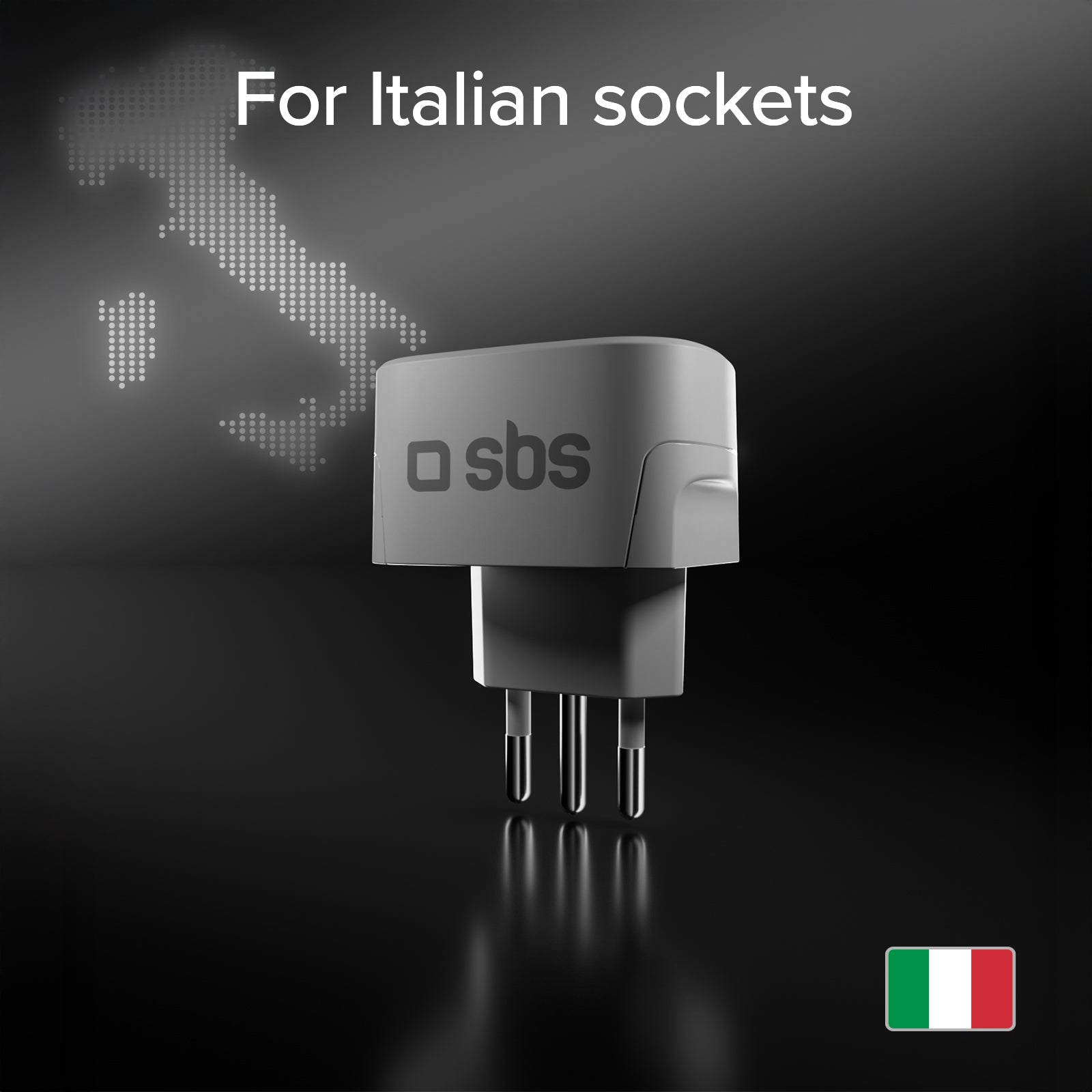 Universal-Reiseadapter Typ C – Italienischer Stecker