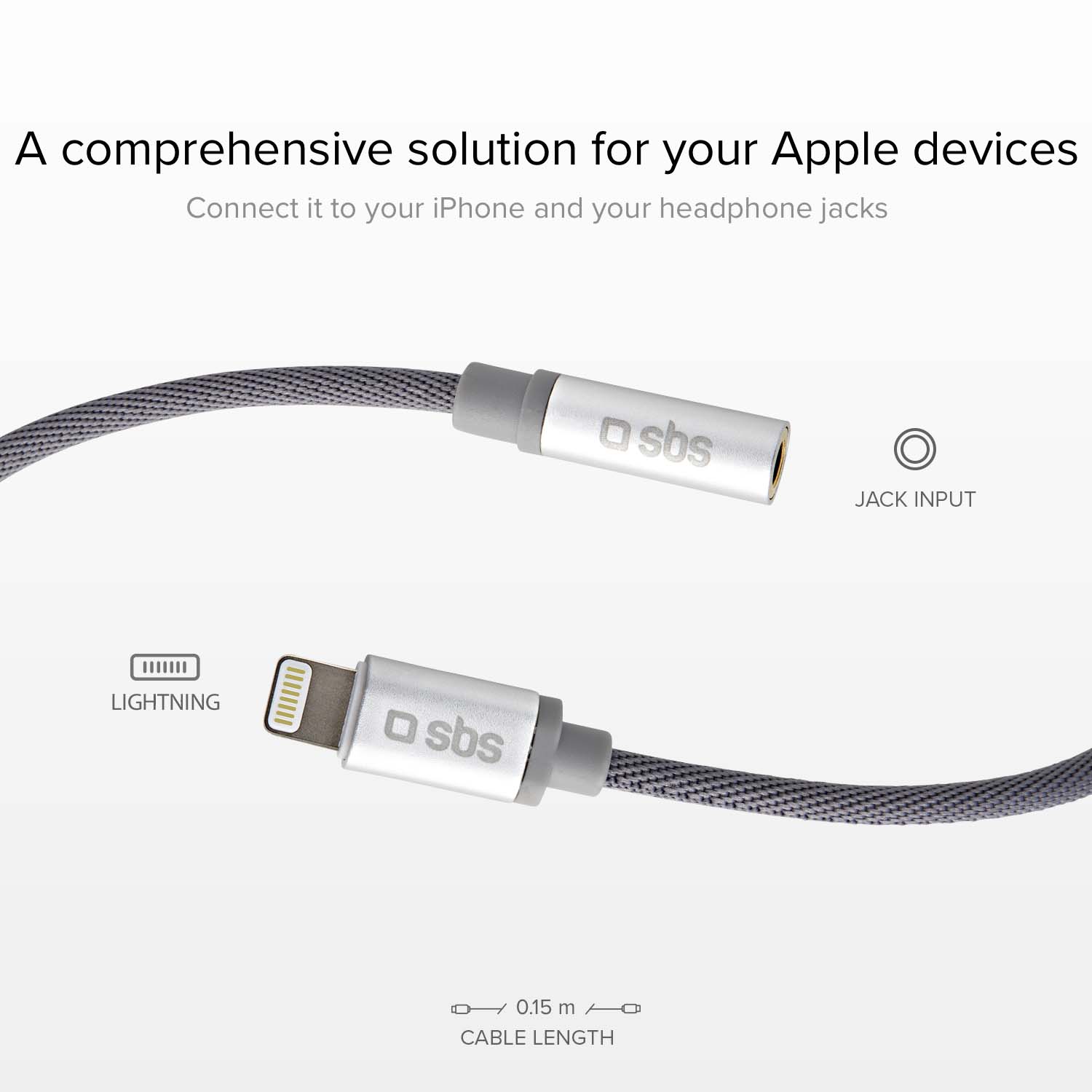 Adaptateur Lightning mâle – jack femelle
