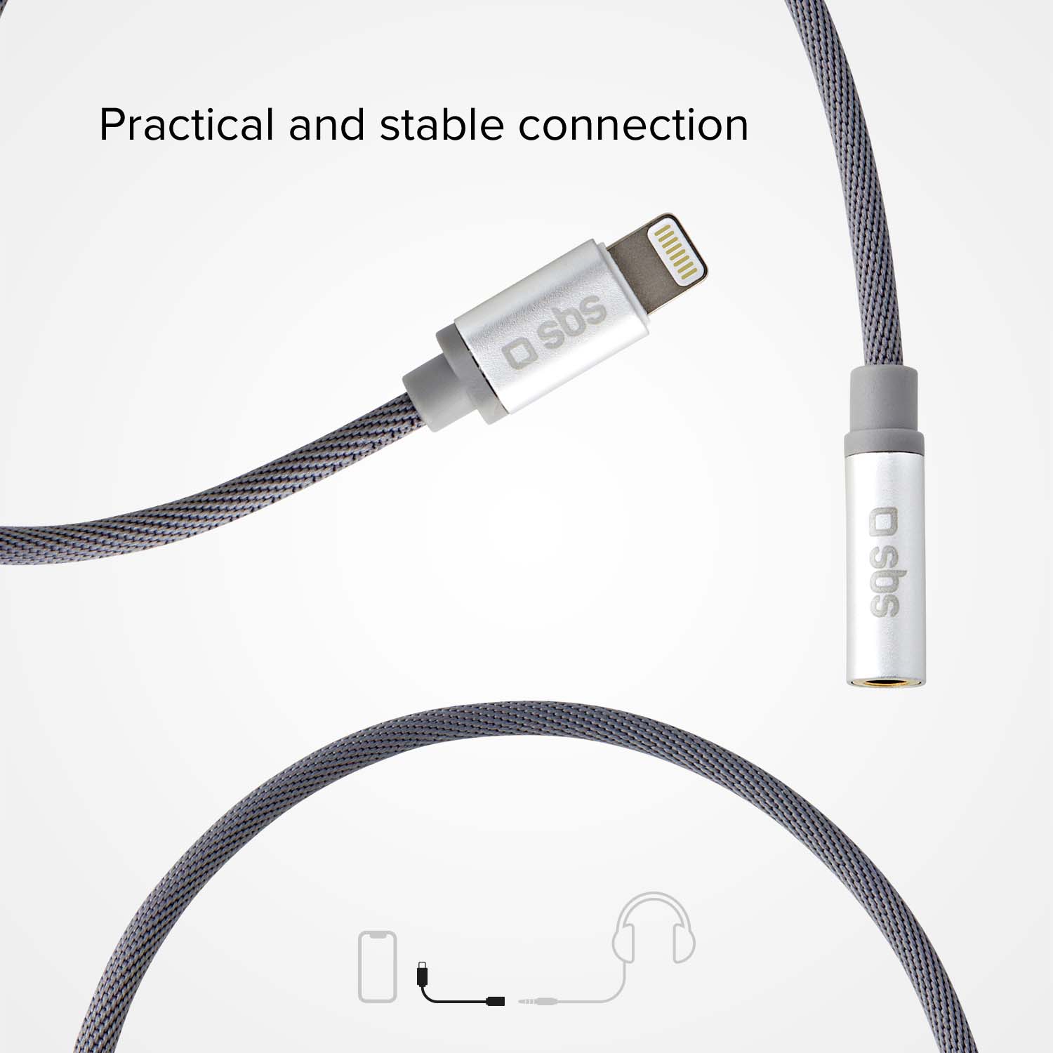 Adaptateur Lightning mâle – jack femelle