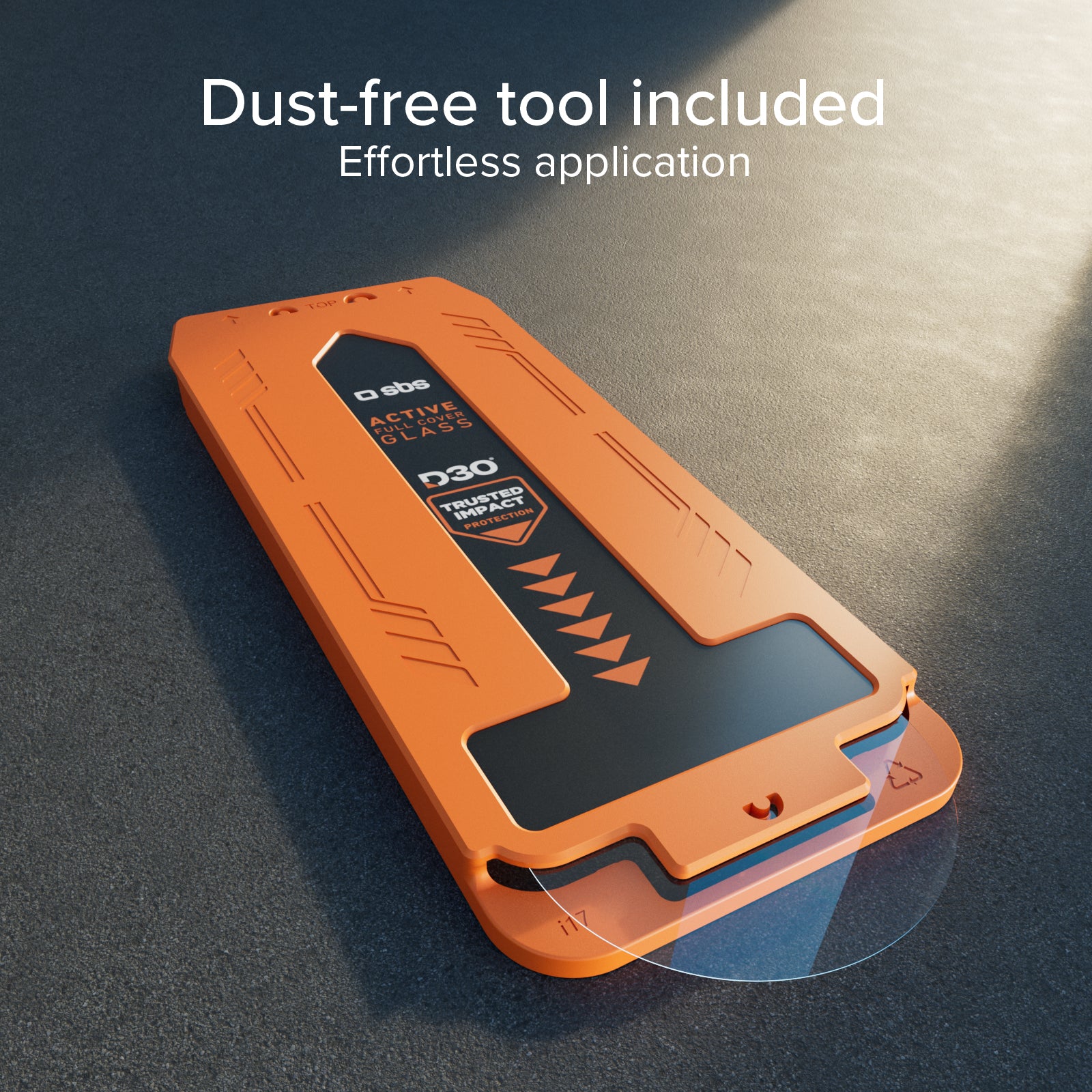 Vitre ultra-résistante pour iPhone 17 avec technologie D3O et applicateur