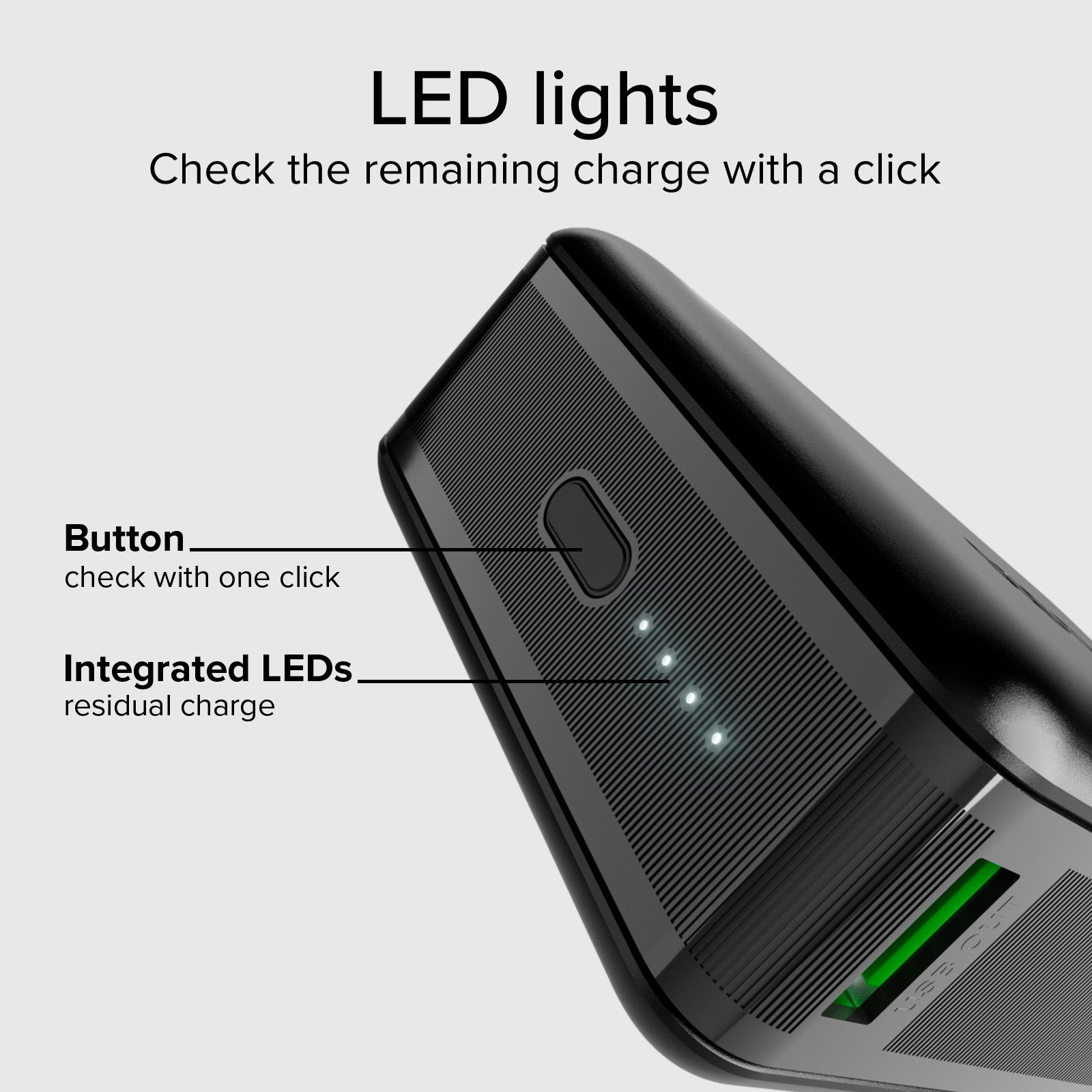 20,000mAh power bank for computers, smartphones, tablets with USB-C and USB-A