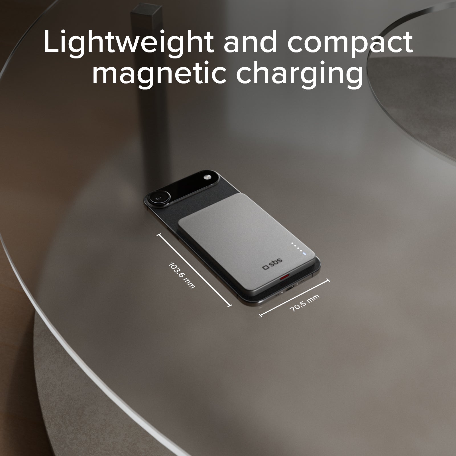 Extra-schlanke magnetische Powerbank 3000mAh