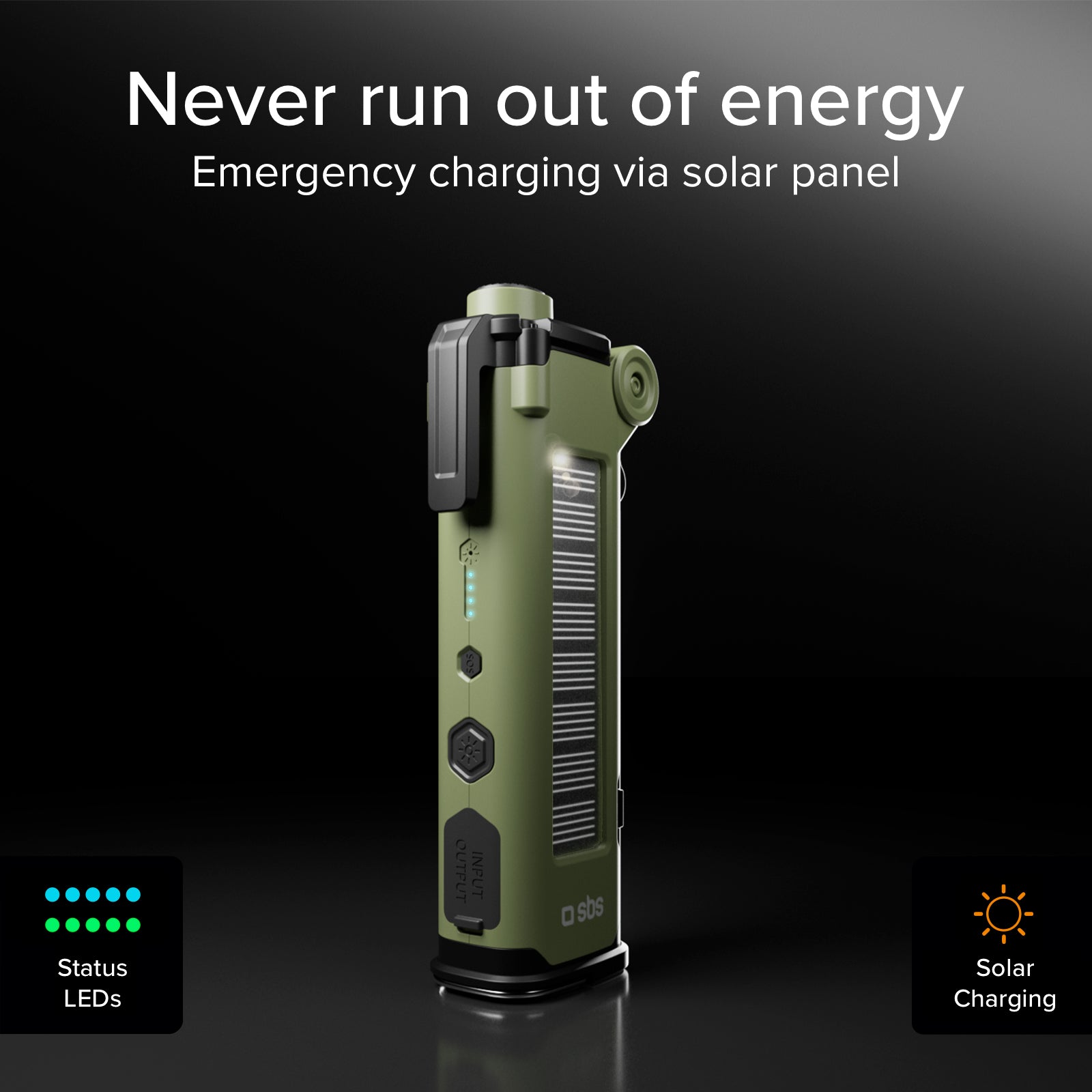 Power Bank 3000mAh multifunzione con kit di equipaggiamento SOS