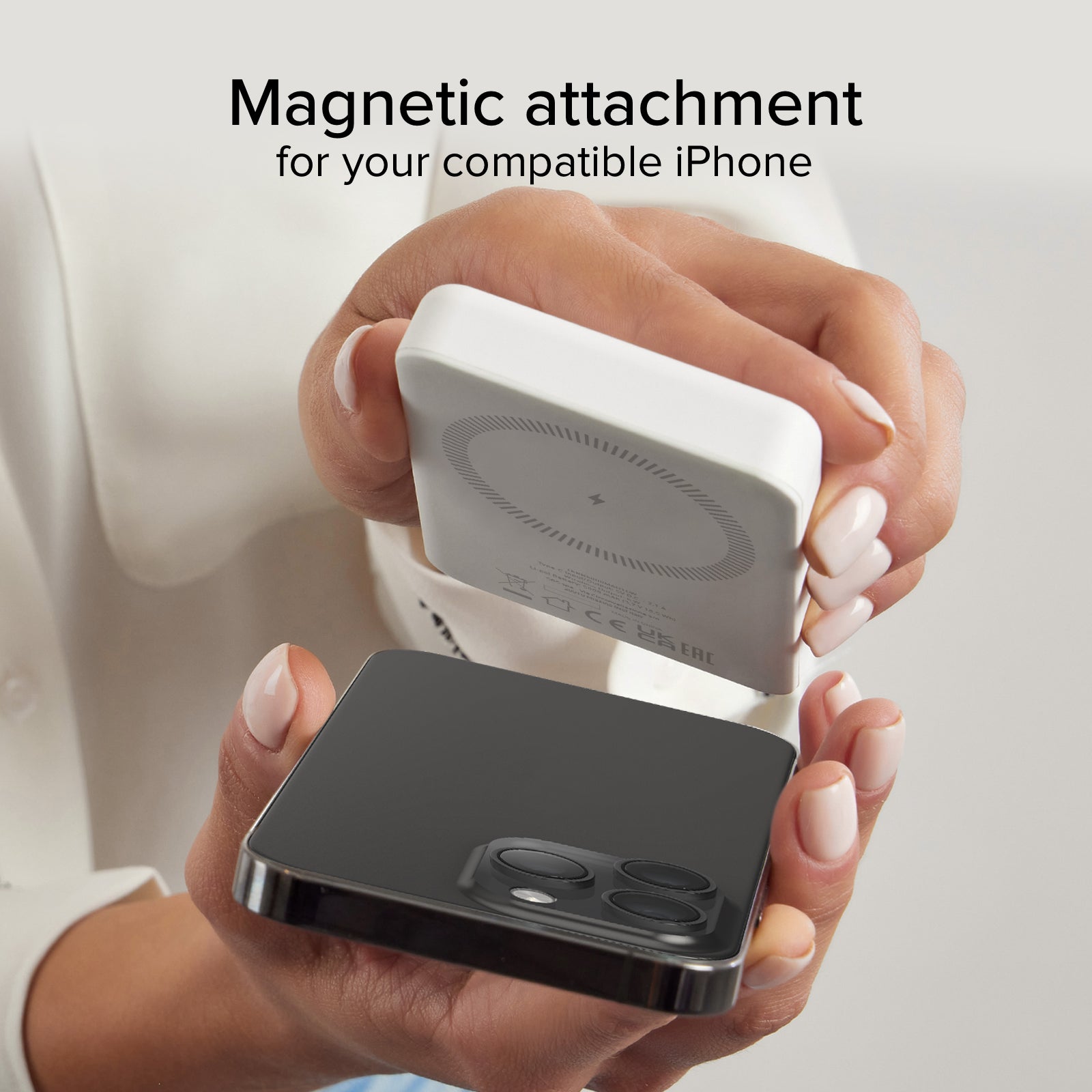 Power bank mag 5.000 mAh Wireless compatibile con iPhone con ricarica MagSafe