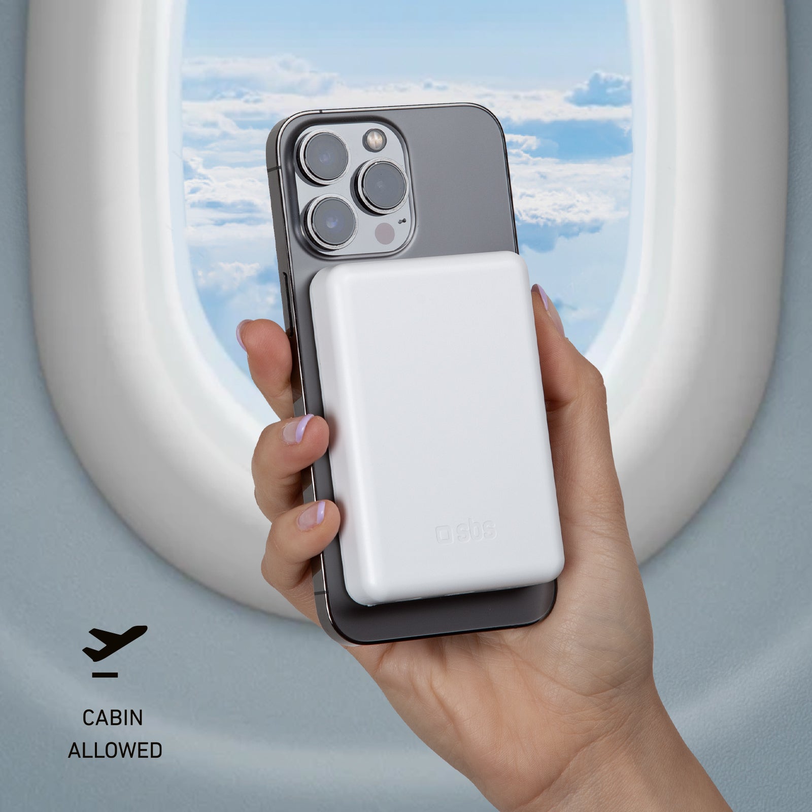 Power bank mag 5.000 mAh Wireless compatibile con iPhone con ricarica MagSafe