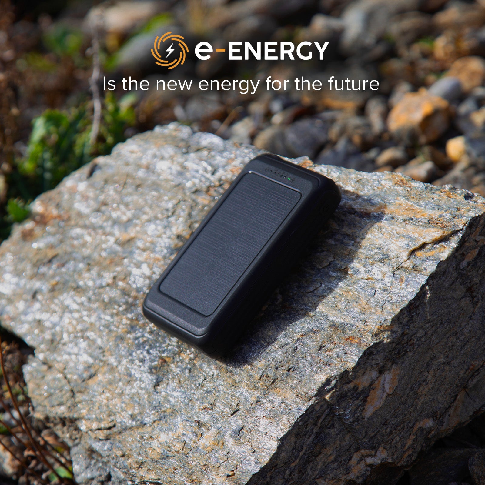 Solar-Powerbank 5000 mAh mit kabelloser Aufladung