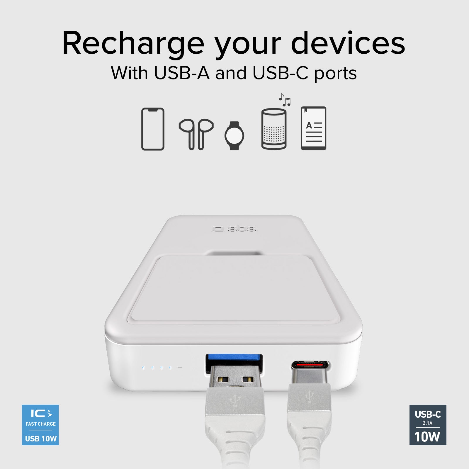 Magnetische kabellose 5000-mAh-Powerbank mit Standfunktion