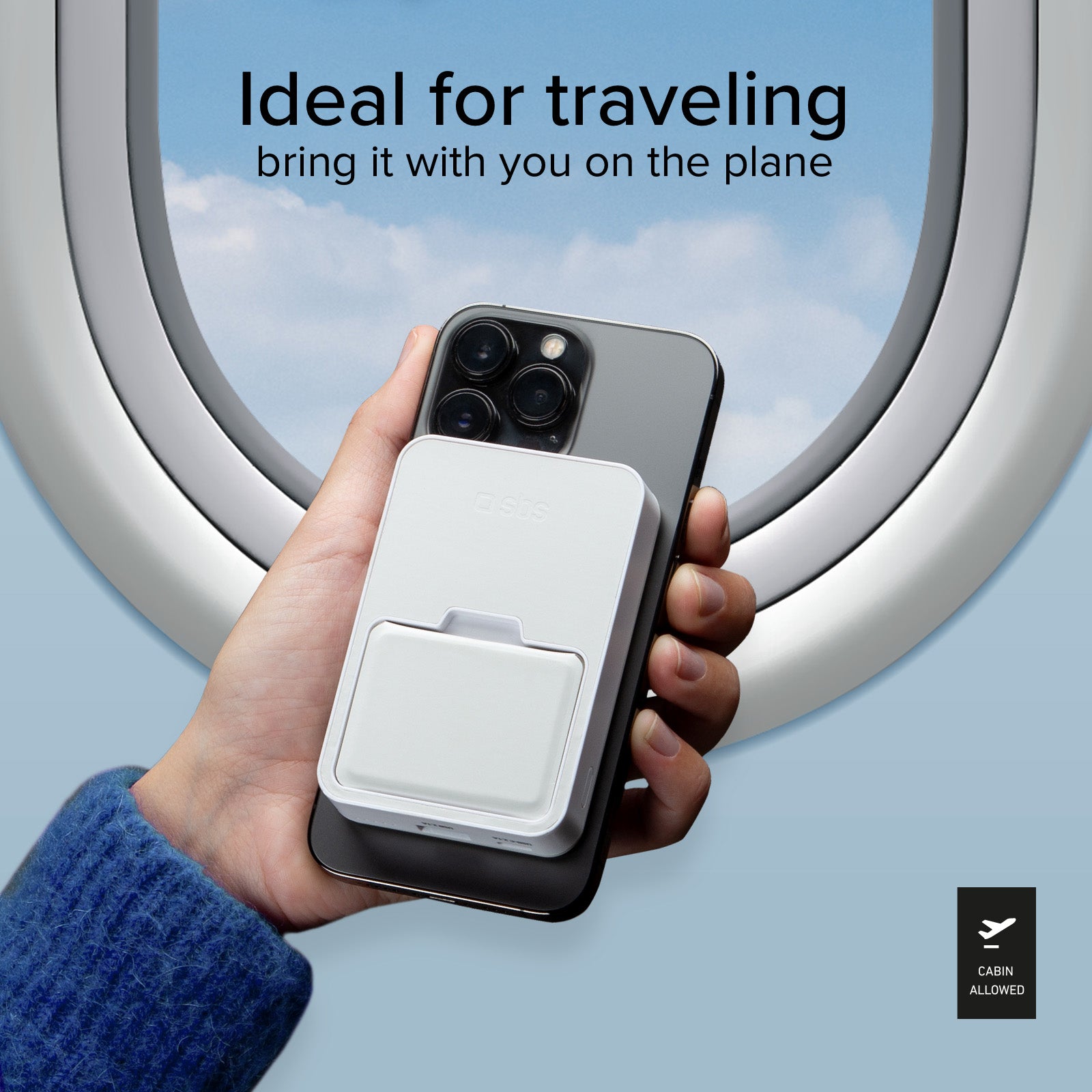 Magnetische kabellose 5000-mAh-Powerbank mit Standfunktion