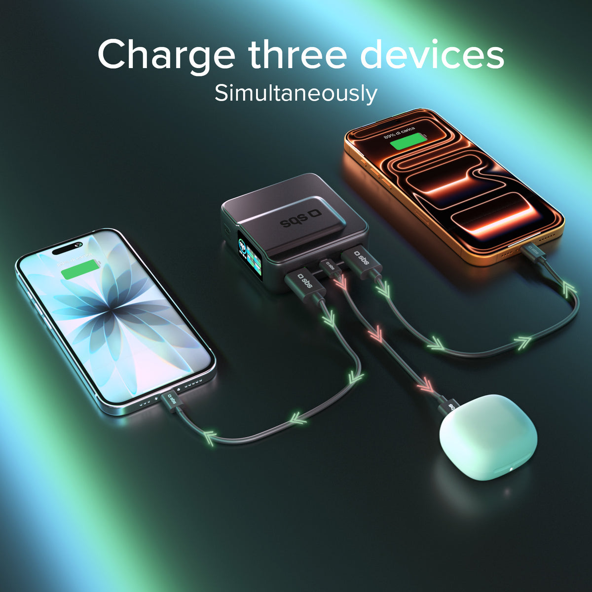 Powerbank 10.000mAh Power Control 2.0 mit Smart TFT Display und PD-Ladung bis 35W