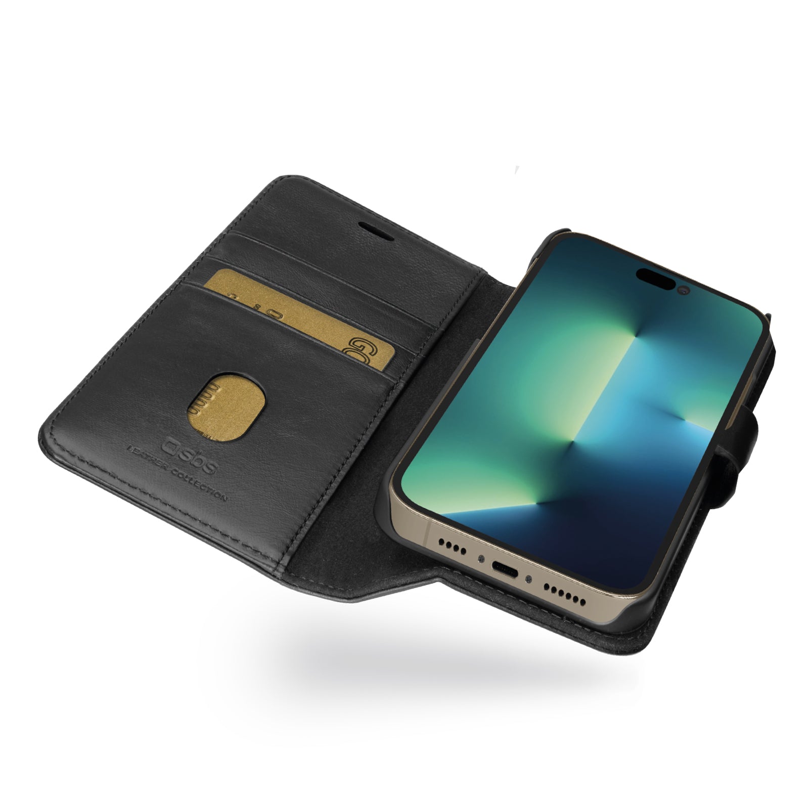 Custodia book in vera pelle per iPhone 14 Pro Max