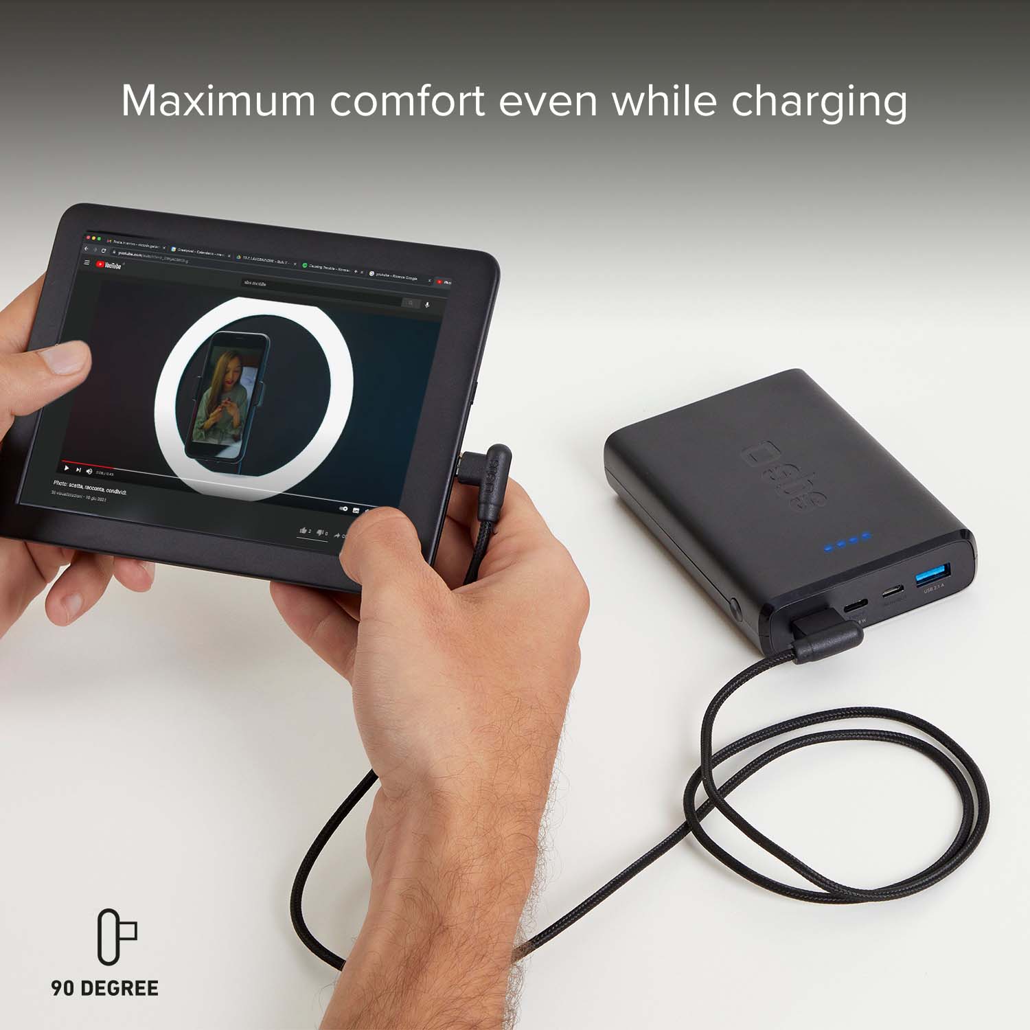 Câble Micro USB avec connecteurs à 90 °