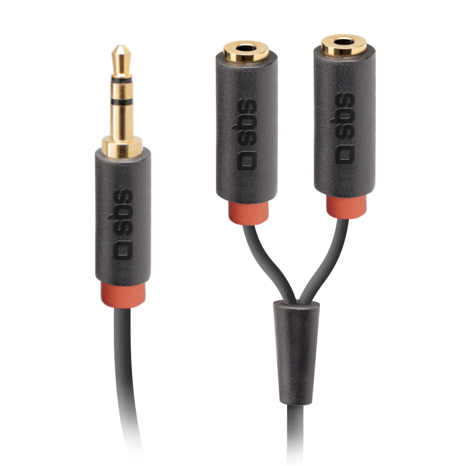 Câble audio stéréo Jack 3,5 mm avec duplicateur pour portables et smartphones