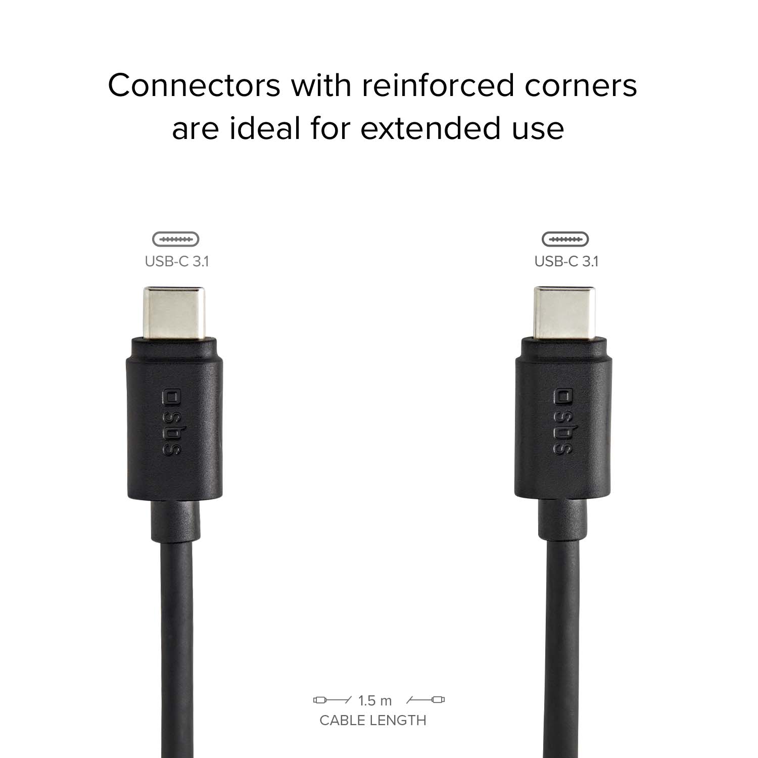 Daten- und Ladekabel mit Typ C 3.1 Steckern