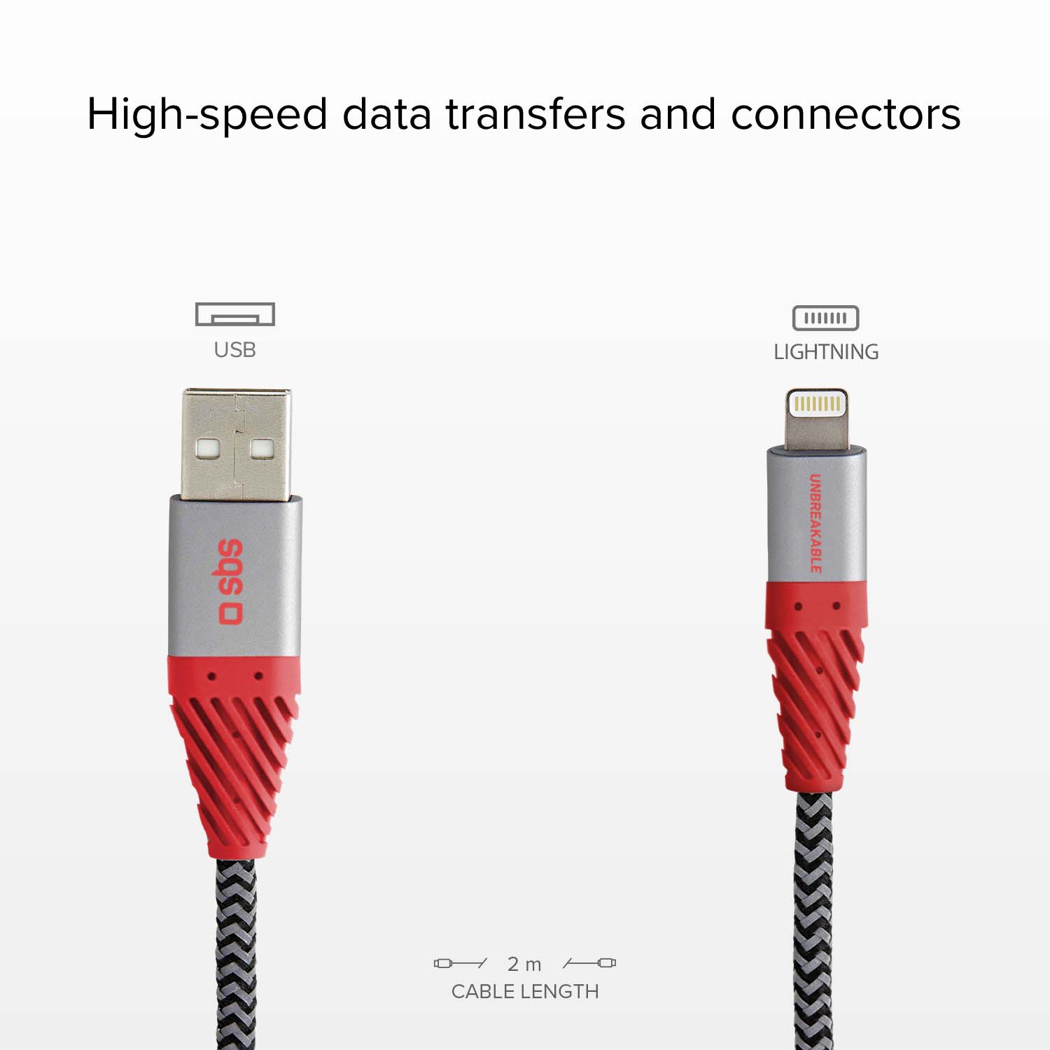 Cavo rifrangente in fibra aramidica USB 2.0 Lightning