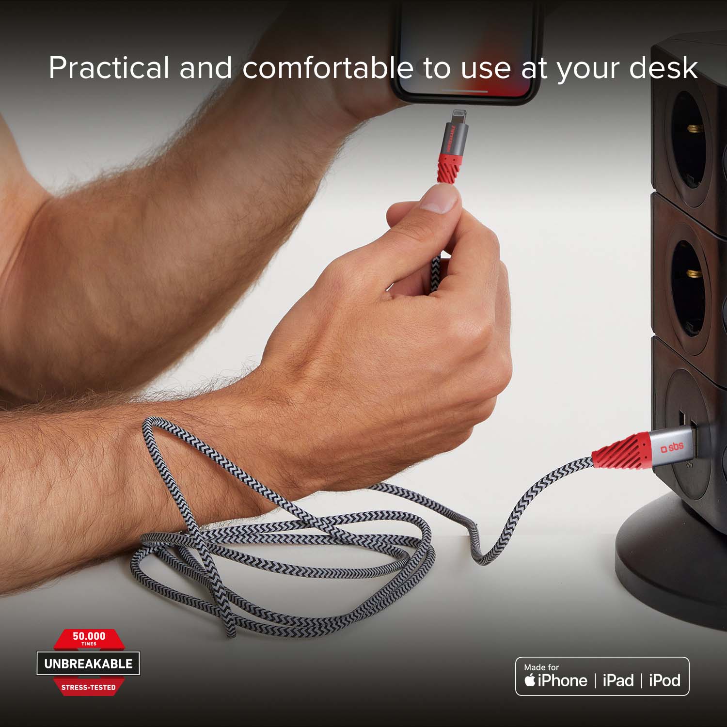 Cavo rifrangente in fibra aramidica USB 2.0 Lightning