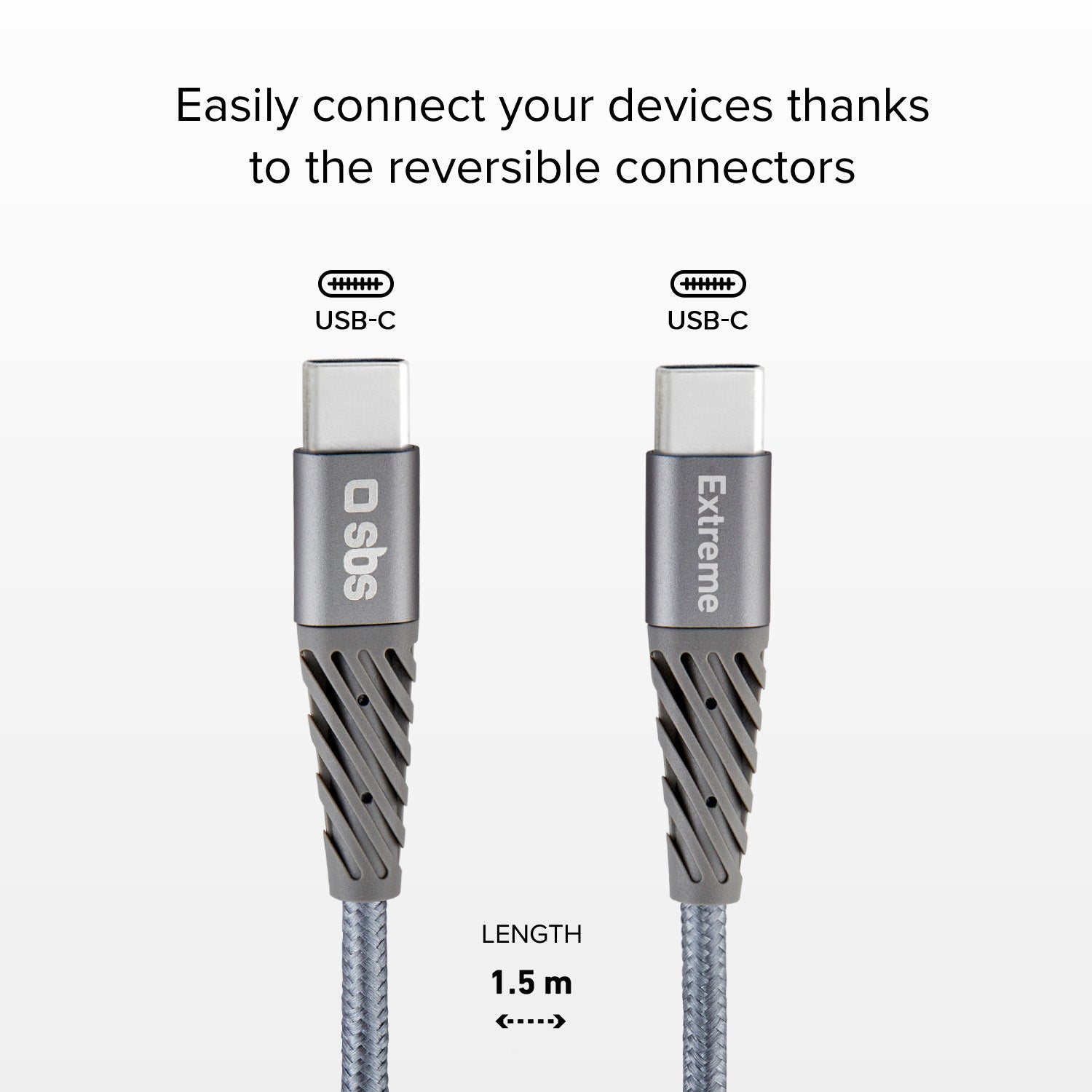 Cable USB-C – USB-C en fibra de aramida