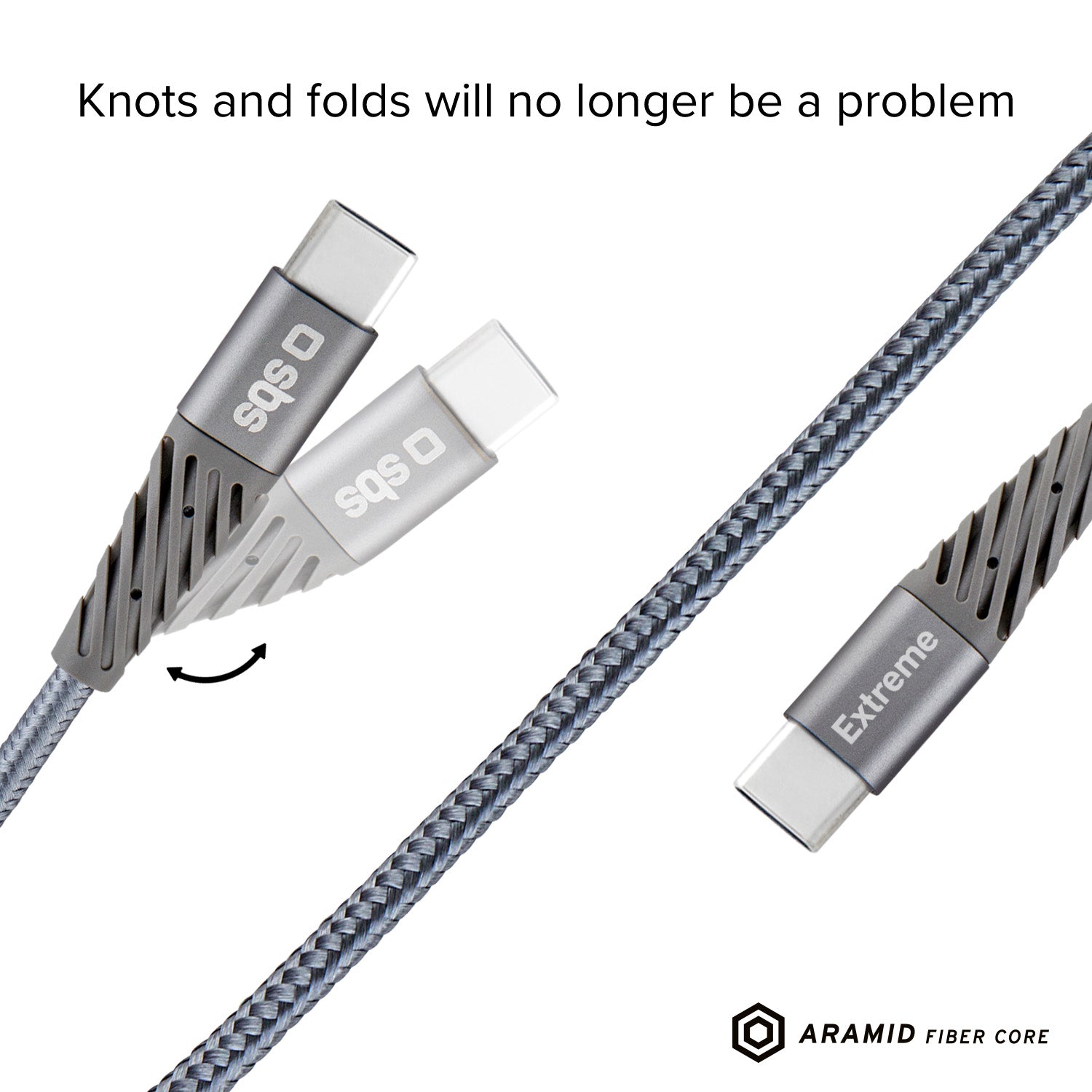 Cable USB-C – USB-C en fibra de aramida