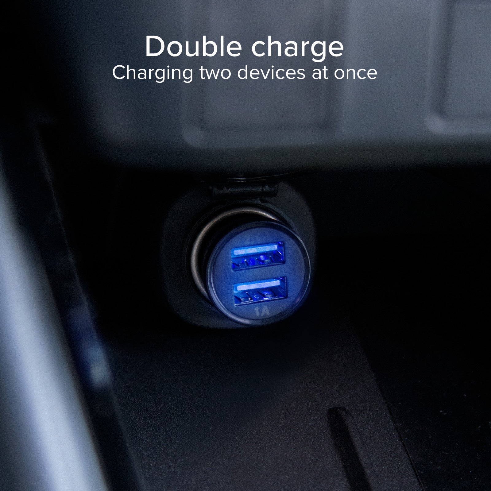 Mini caricatore auto 12 Watt- Ricarica rapida con due porte USB universali