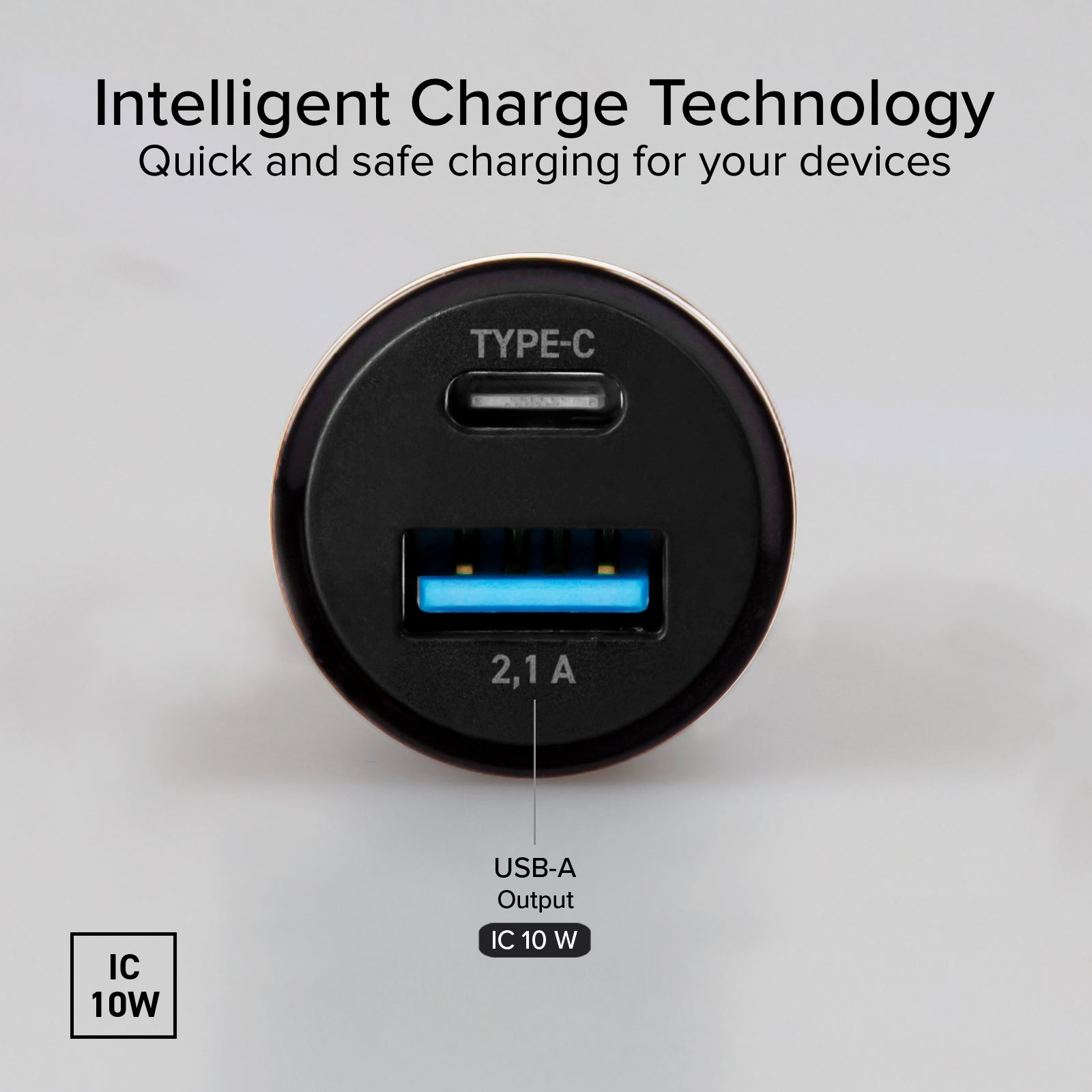 Chargeur de voiture Type C - USB à 3.1A