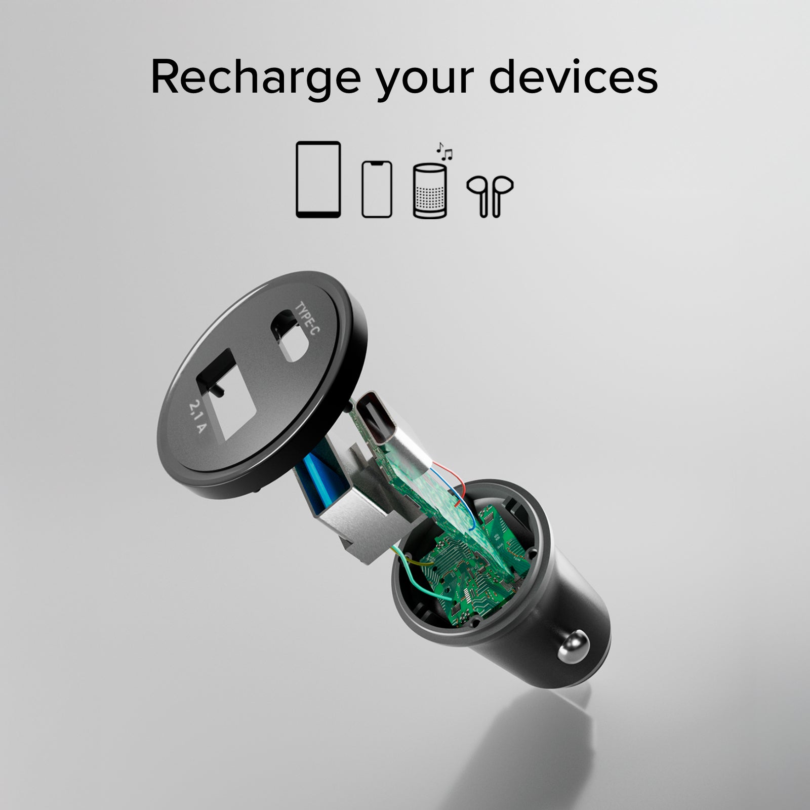Chargeur de voiture Type C - USB à 3.1A