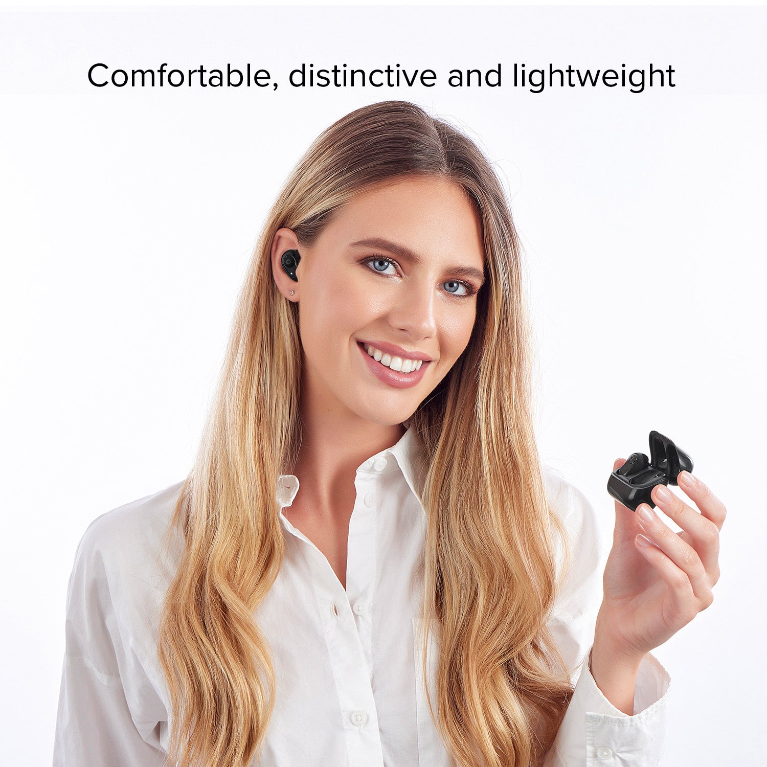 Twin Black Gem - Auricolari True Wireless Stereo semi in-ear