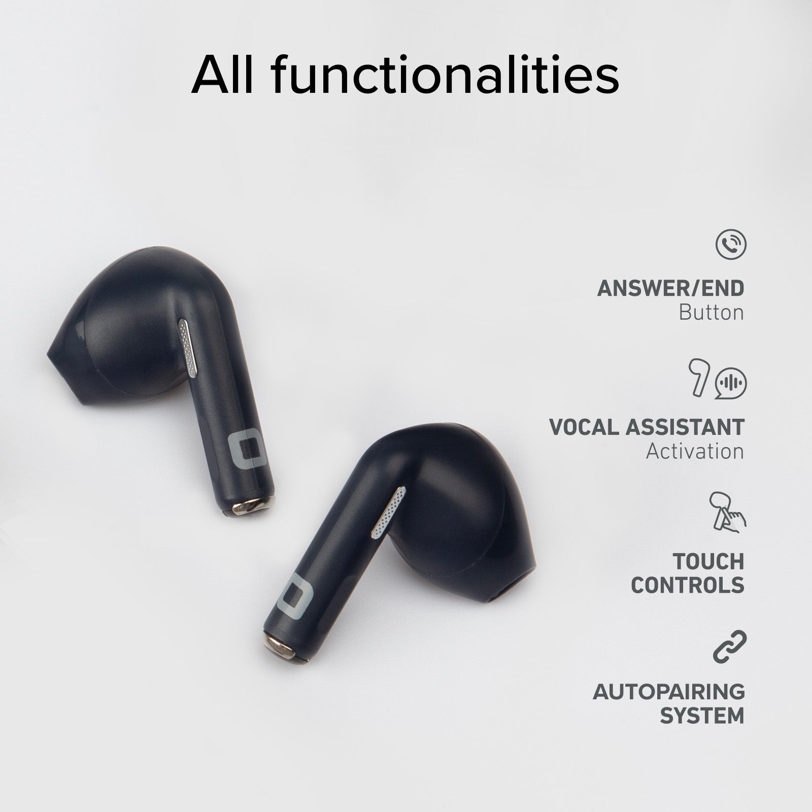 Écouteurs semi intra-auriculaires TWS