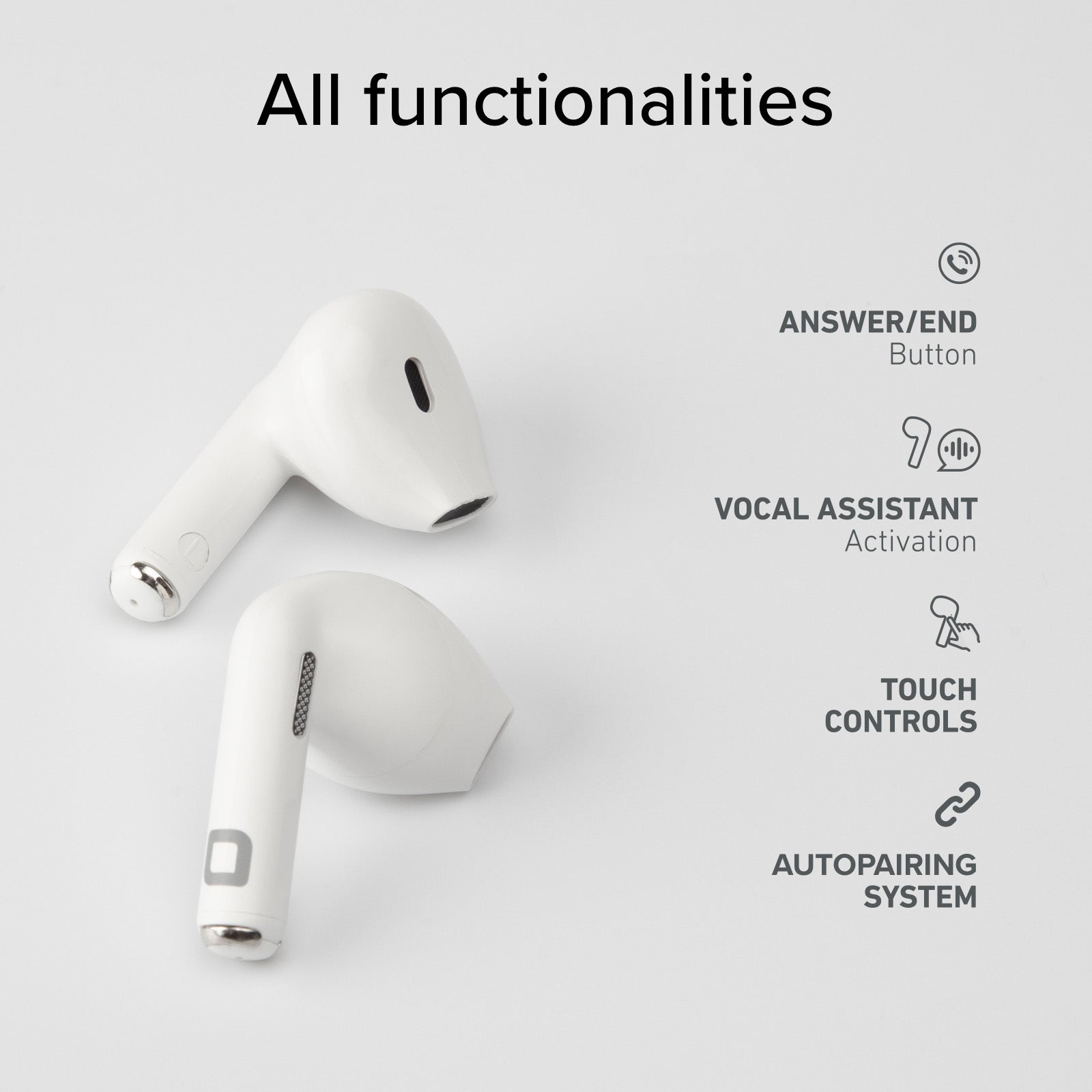 Écouteurs semi intra-auriculaires TWS