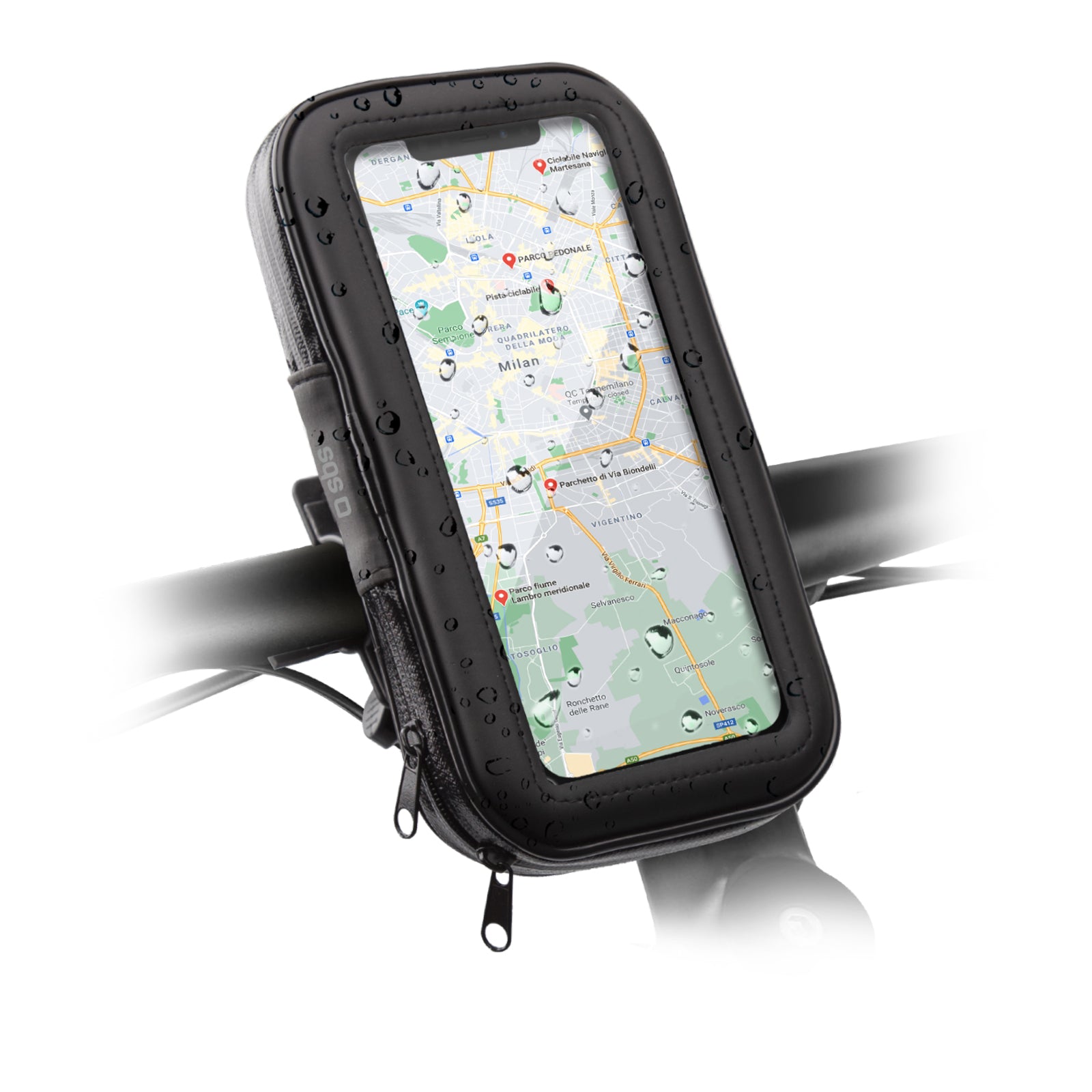 Porta cellulare fino a 6,7 pollici per monopattino, impermeabile, touch screen