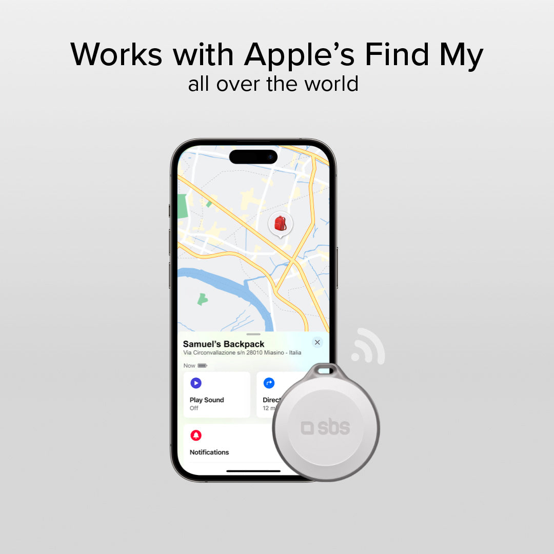 Localizador de objetos resistente al agua compatible con Apple Find My