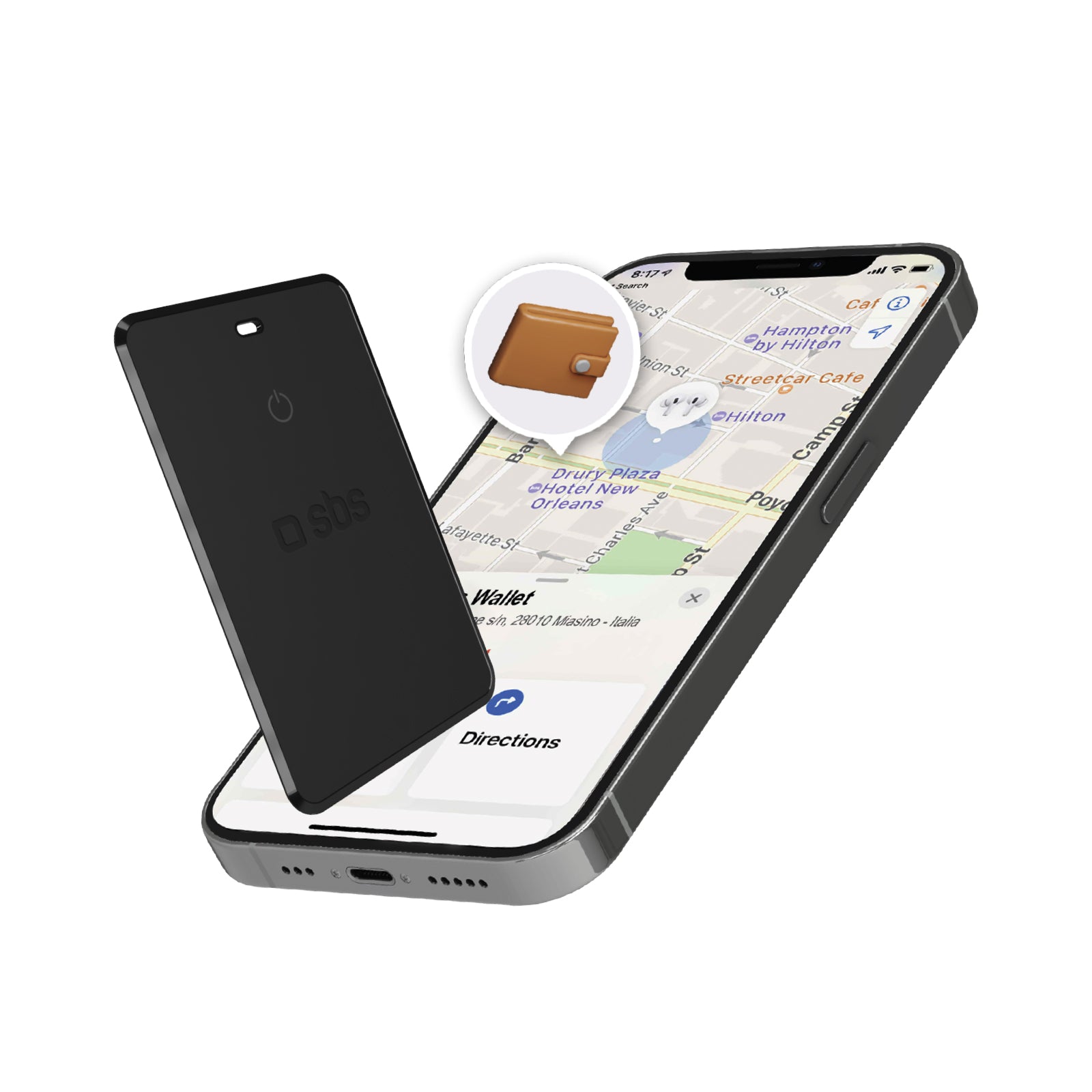 Ultra-slim Dual item locator compatible with Apple Find My and Google Find Hub