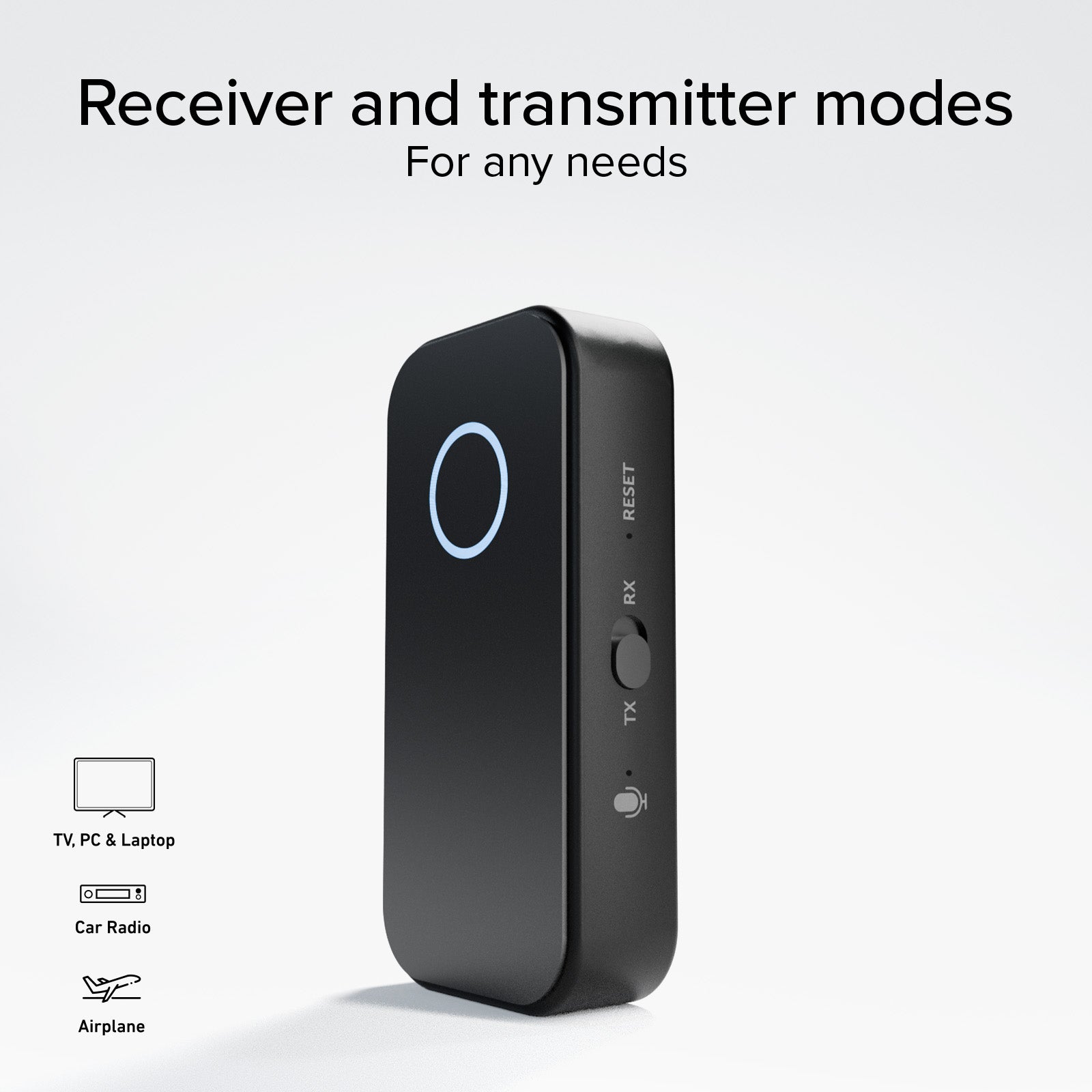 Adaptateur audio sans fil 2-en-1 RX/TX avec prise jack universelle 3,5 mm