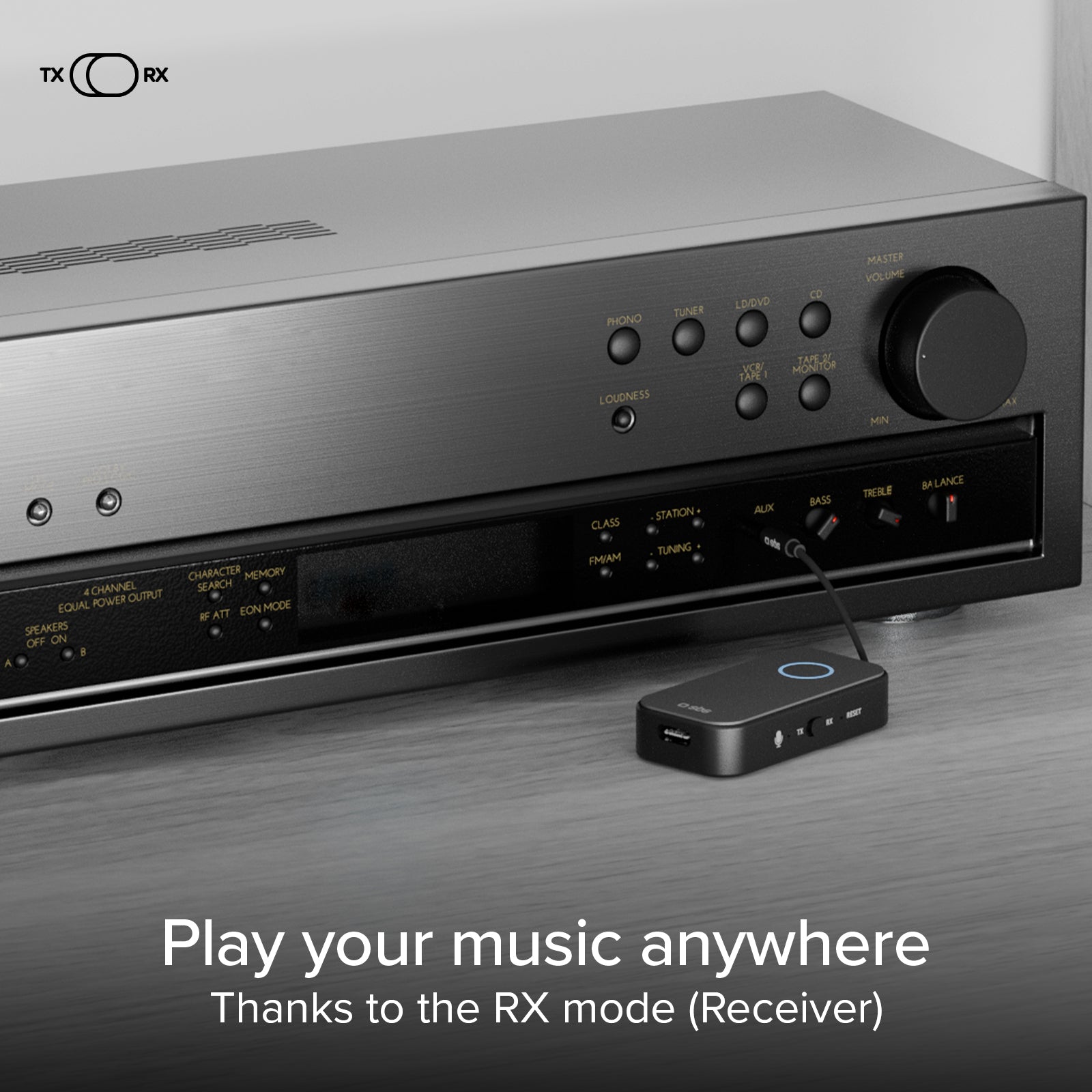 Adaptateur audio sans fil 2-en-1 RX/TX avec prise jack universelle 3,5 mm