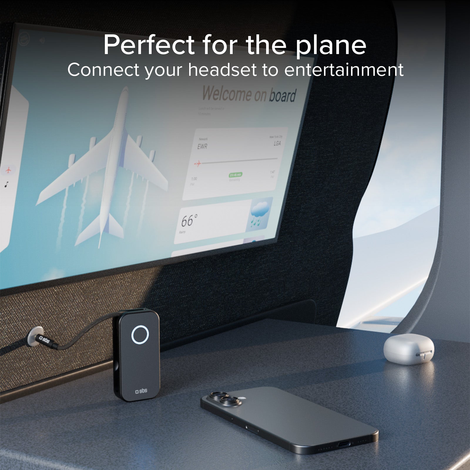 Adaptateur audio sans fil 2-en-1 RX/TX avec prise jack universelle 3,5 mm