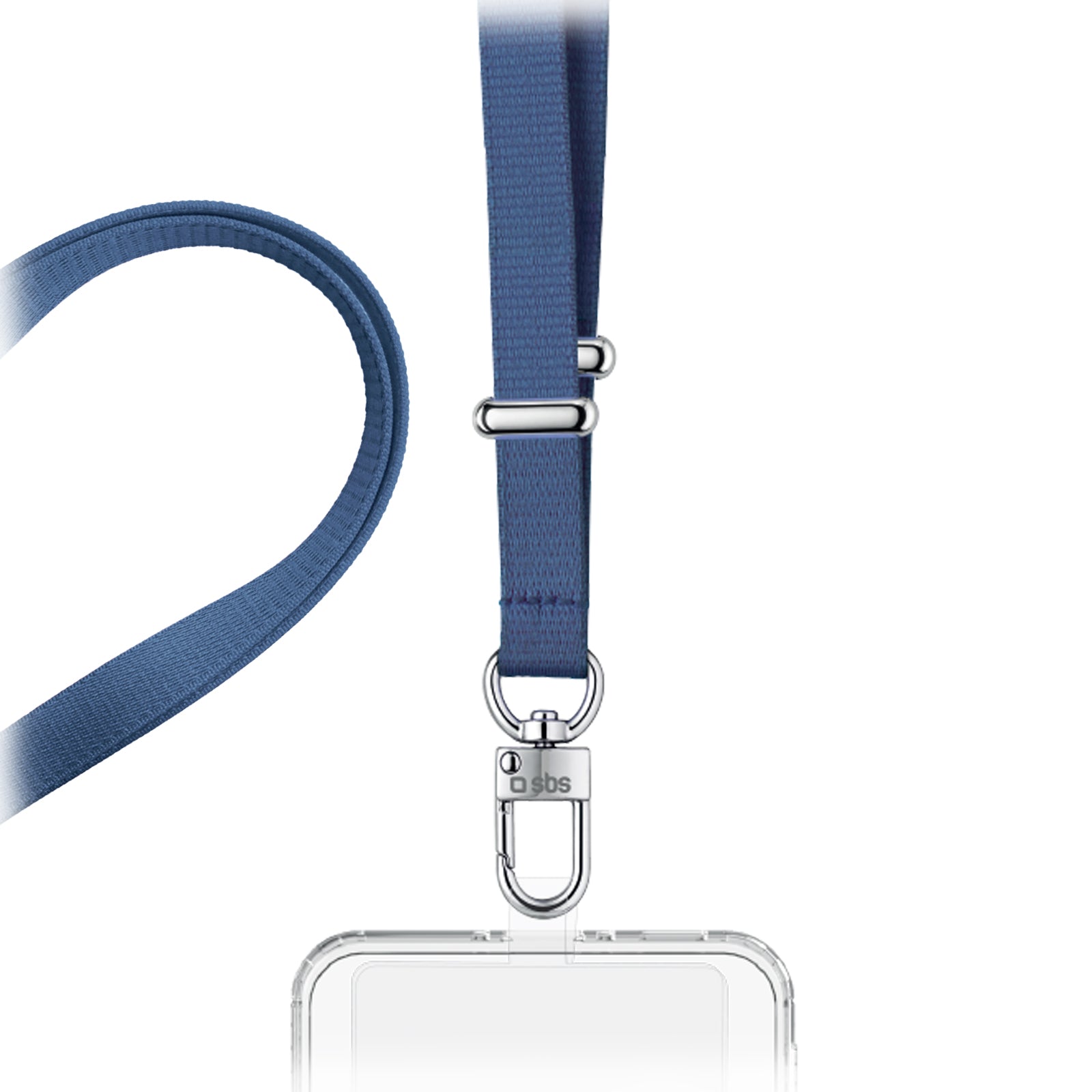 Cordón universal ajustable para smartphone con patch transparente