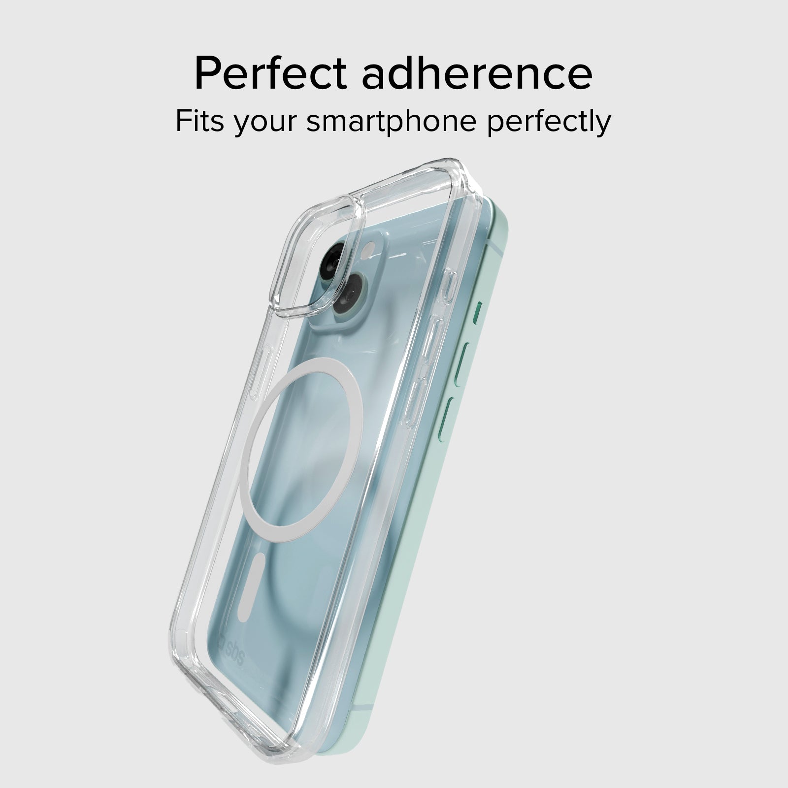 Rigid transparent case compatible with MagSafe charging for iPhone 14/13