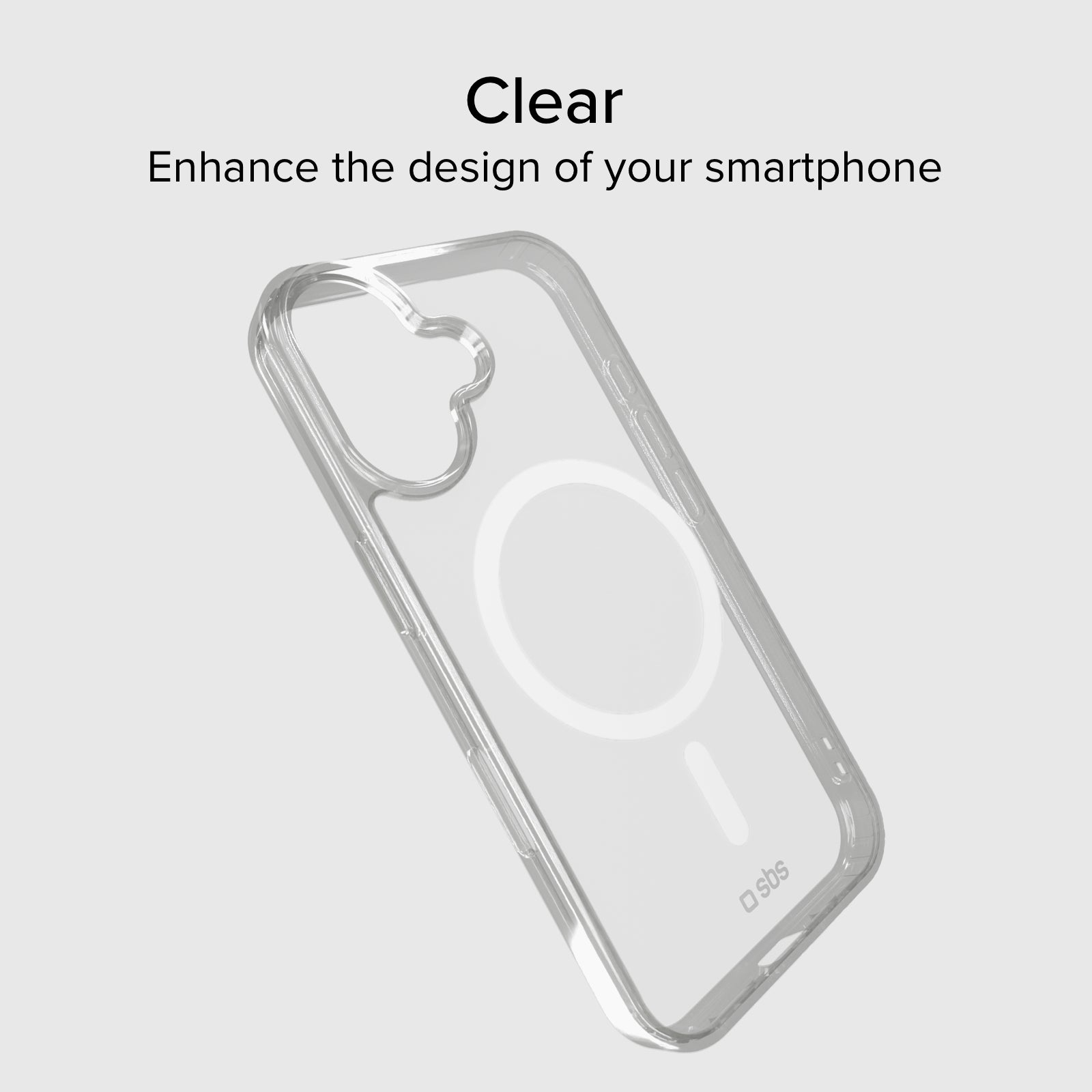 Coque transparente rigide, compatible recharge MagSafe pour iPhone 16