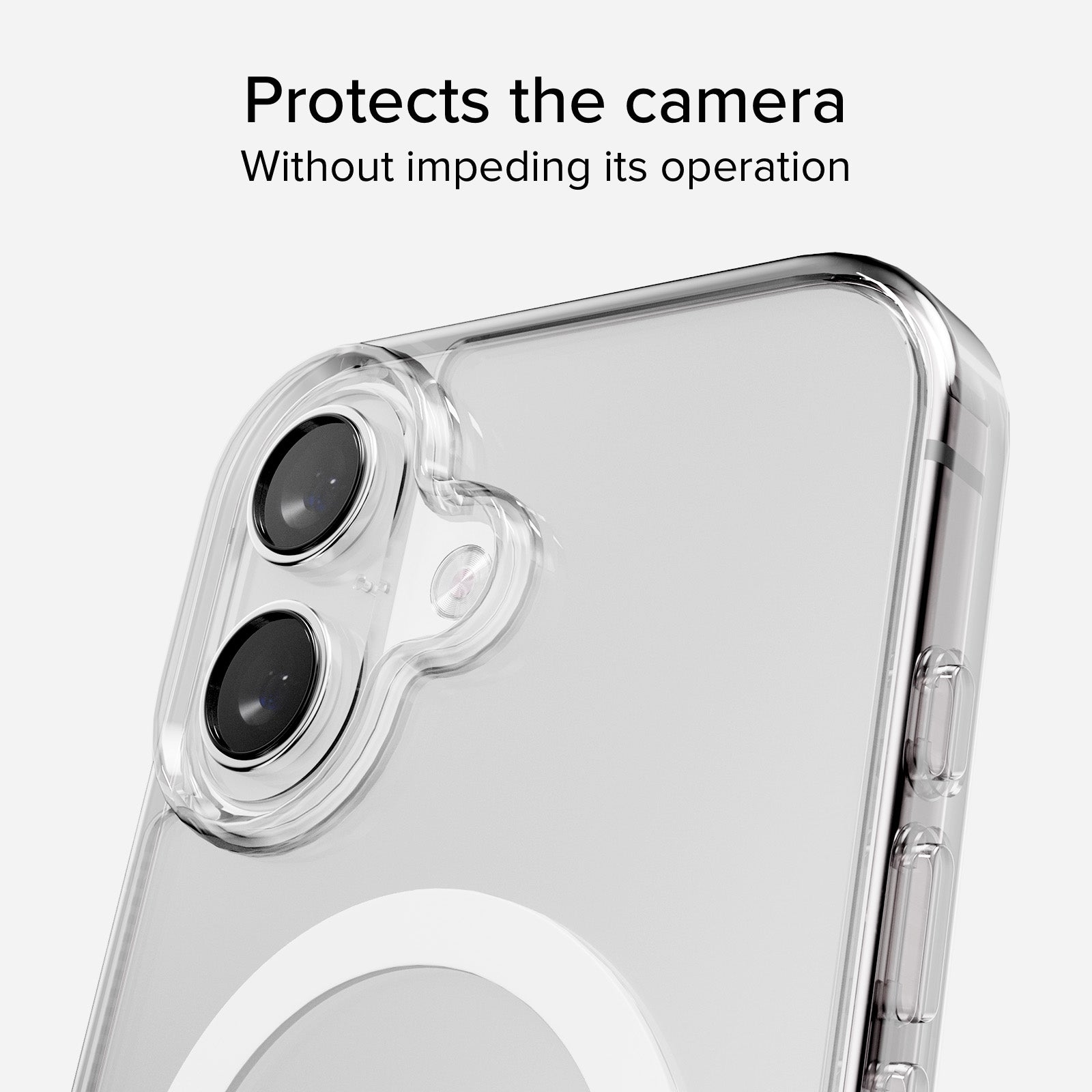 Cover trasparente rigida compatibile con ricarica MagSafe per iPhone 17
