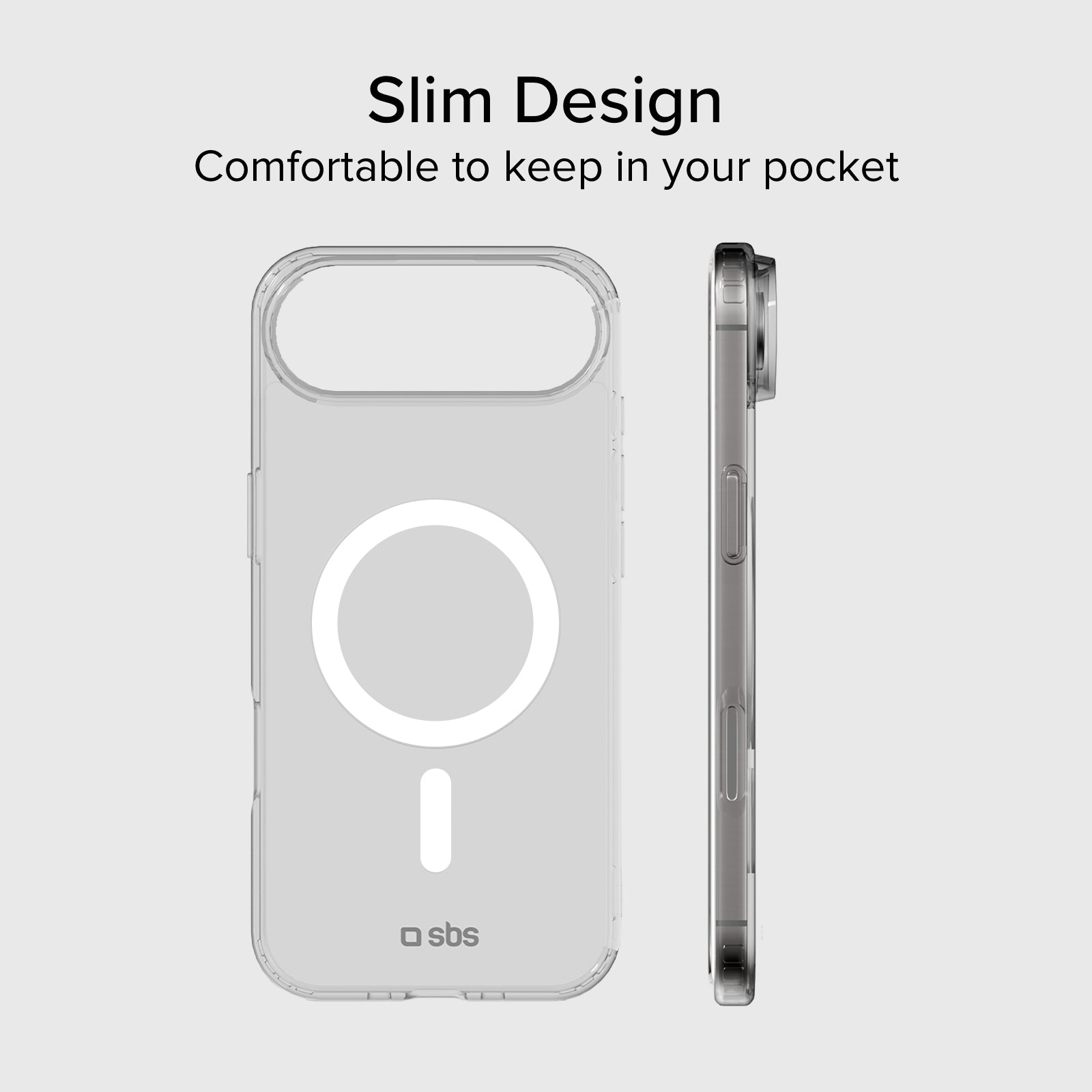 Rigid transparent case compatible with MagSafe charging for iPhone Air