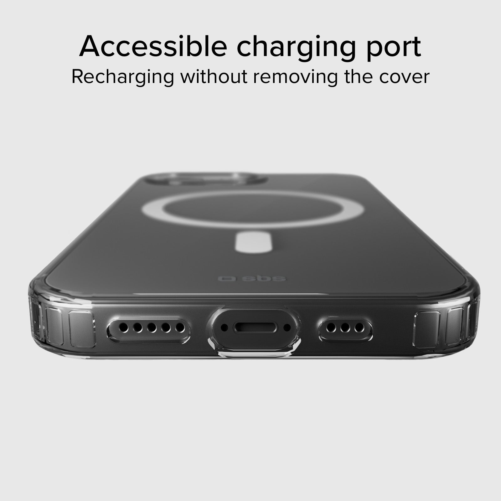 Rigid transparent case compatible with MagSafe charging for iPhone 16e