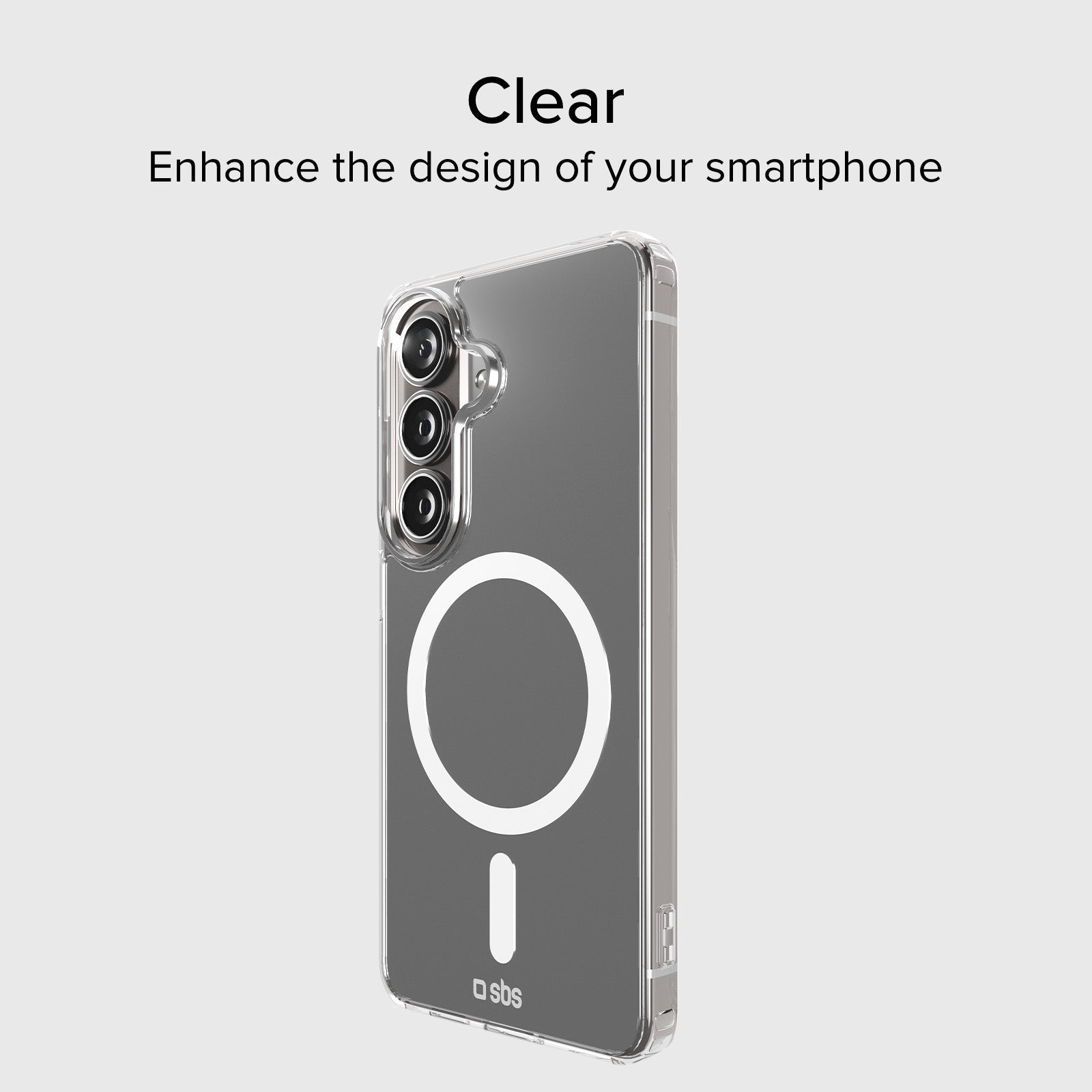 Transparente, feste Hülle, kompatibel mit magnetischer, kabelloser Aufladung für Samsung Galaxy S26+