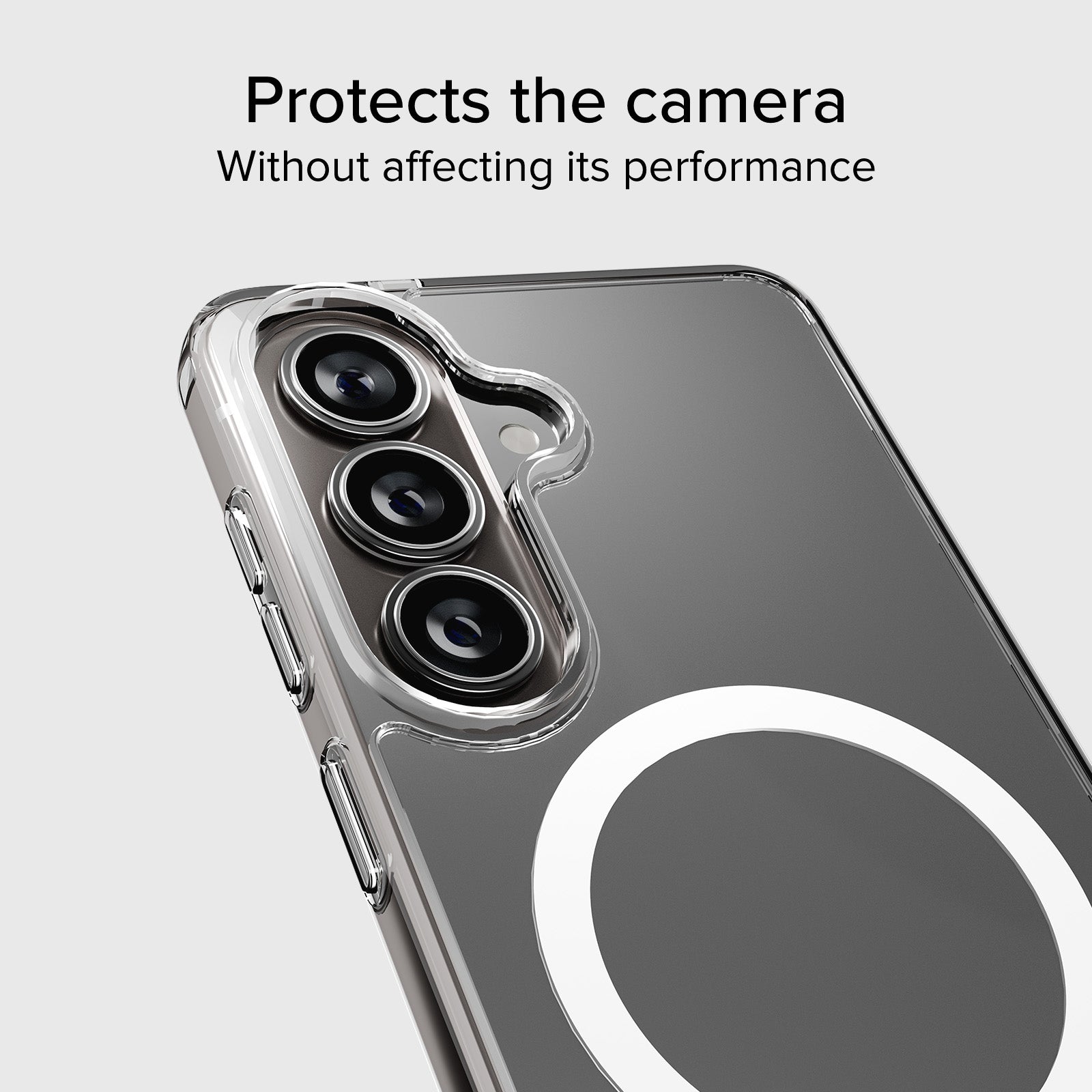 Transparente, feste Hülle, kompatibel mit magnetischer, kabelloser Aufladung für Samsung Galaxy S26+