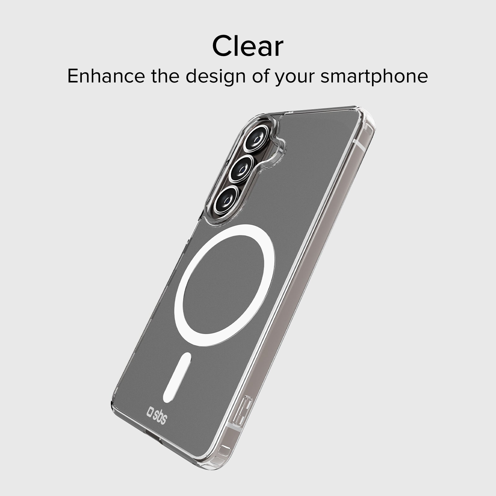 Transparente, feste Hülle, kompatibel mit magnetischer, kabelloser Aufladung für Samsung S26