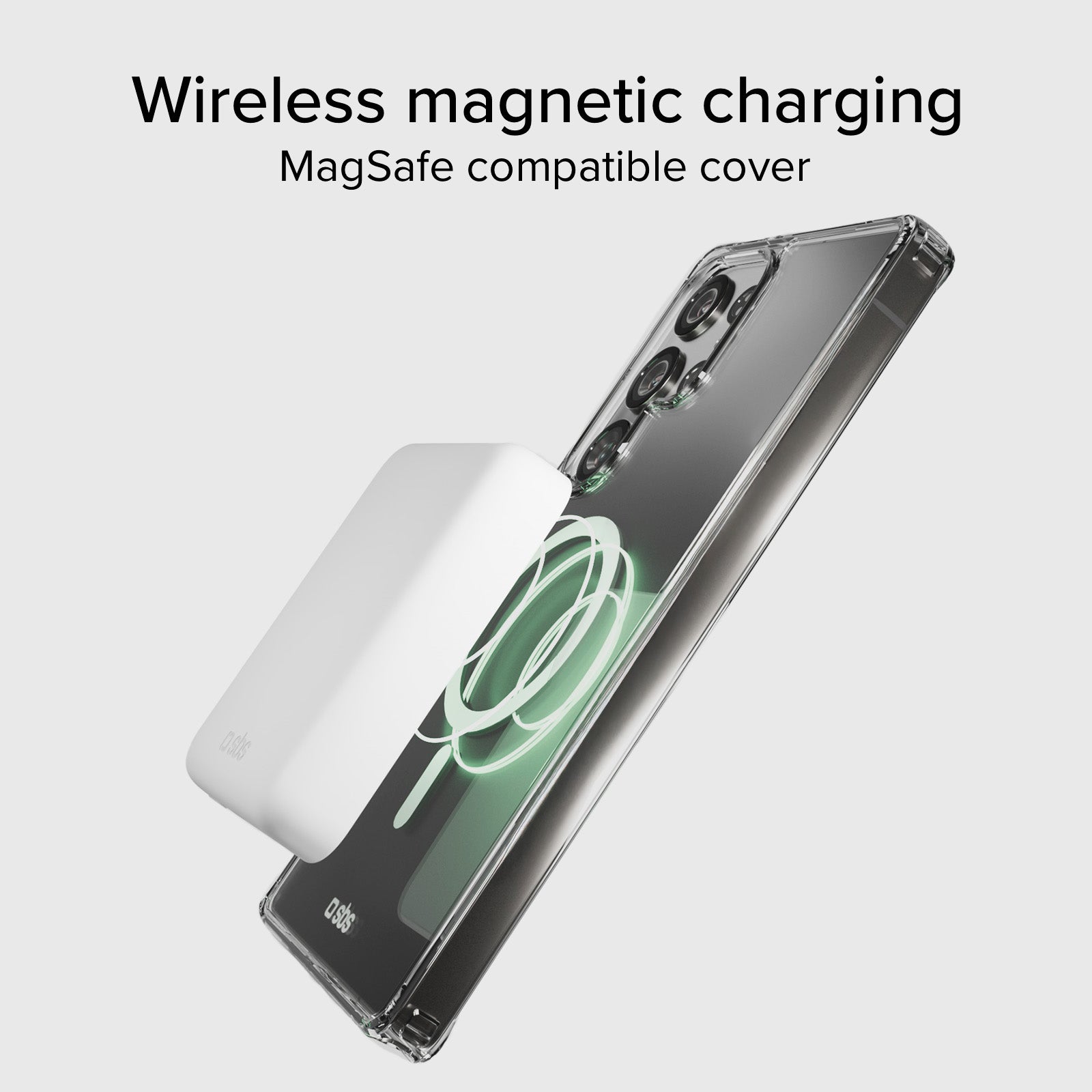 Transparente, feste Hülle, kompatibel mit magnetischer, kabelloser Aufladung für Samsung S26 Ultra
