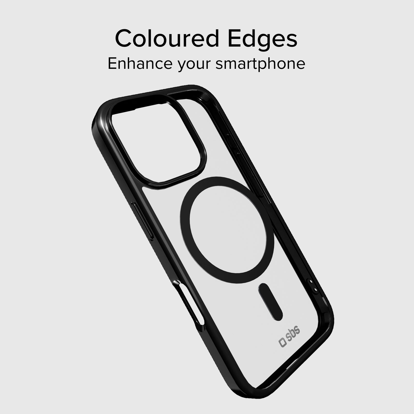Case für iPhone 16 Pro mit farbigen Rändern, kompatibel mit MagSafe Aufladung